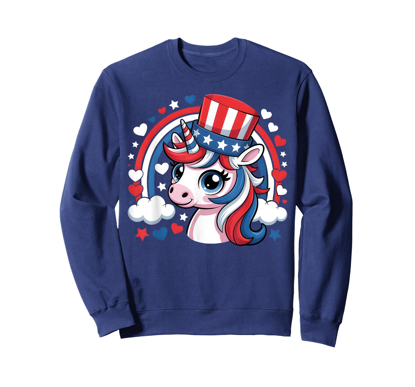 Patriotic Unicorn Veterans Day Red White Blue USA Americorn T-Shirt