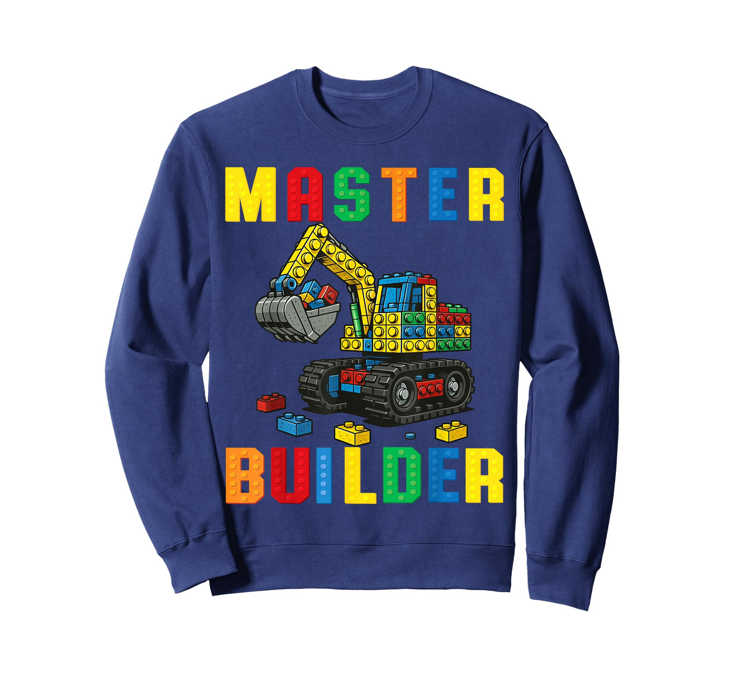 Funny Family Master Builder Building Bricks Blocks Kids Boys T-Shirt