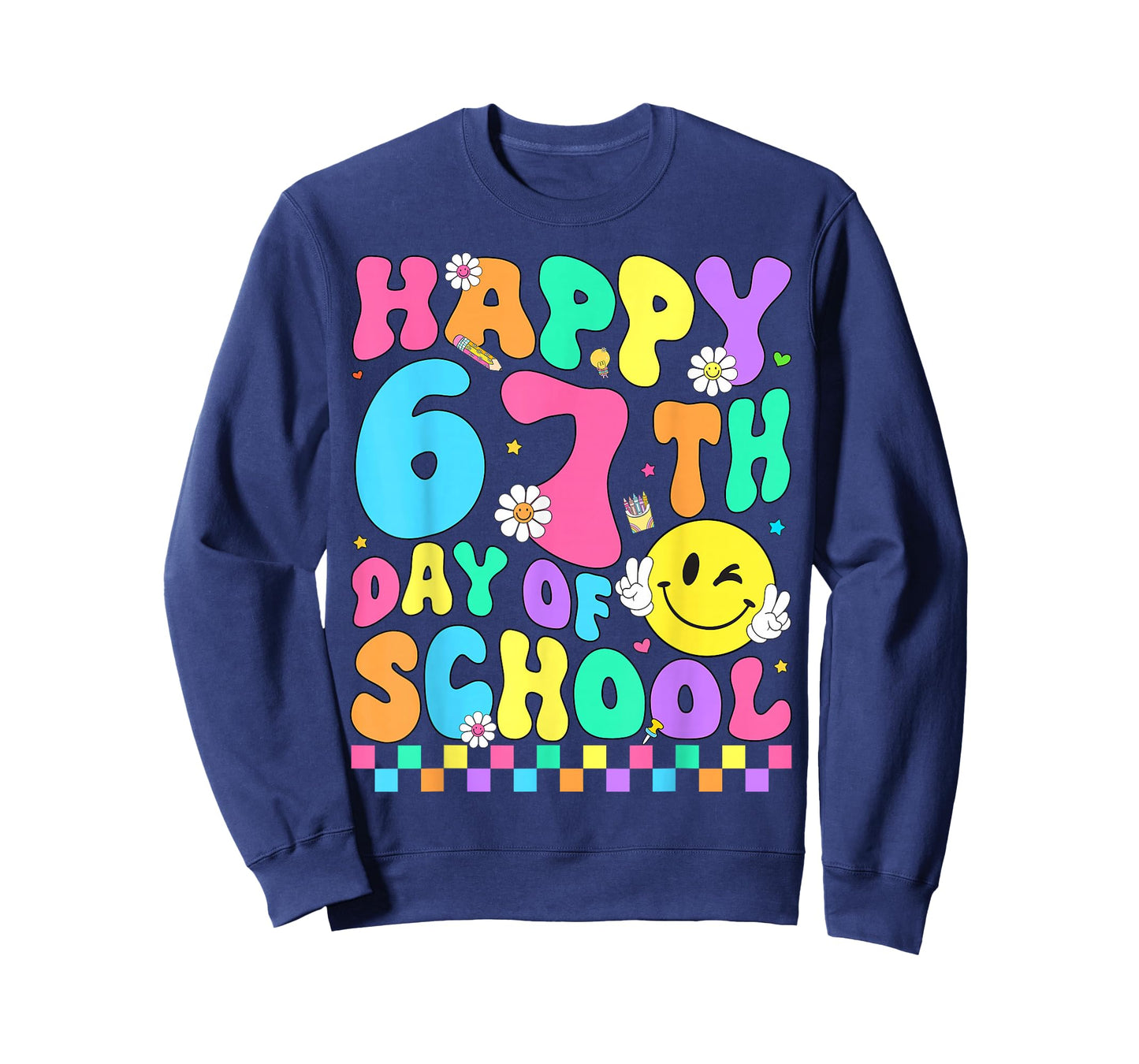 Happy 67th Day of School 67 Days of School Kids Boys Girls T-Shirt