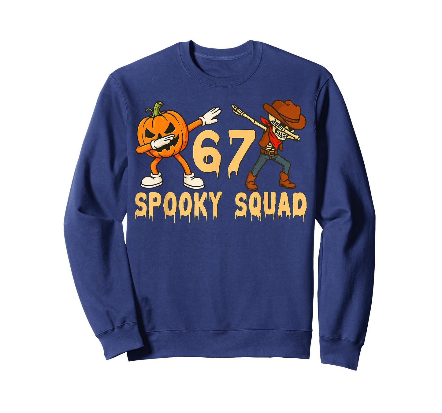 Spooky Squad Pumpkin 67 Halloween Meme 6 7 Numbers Six Seven T-Shirt