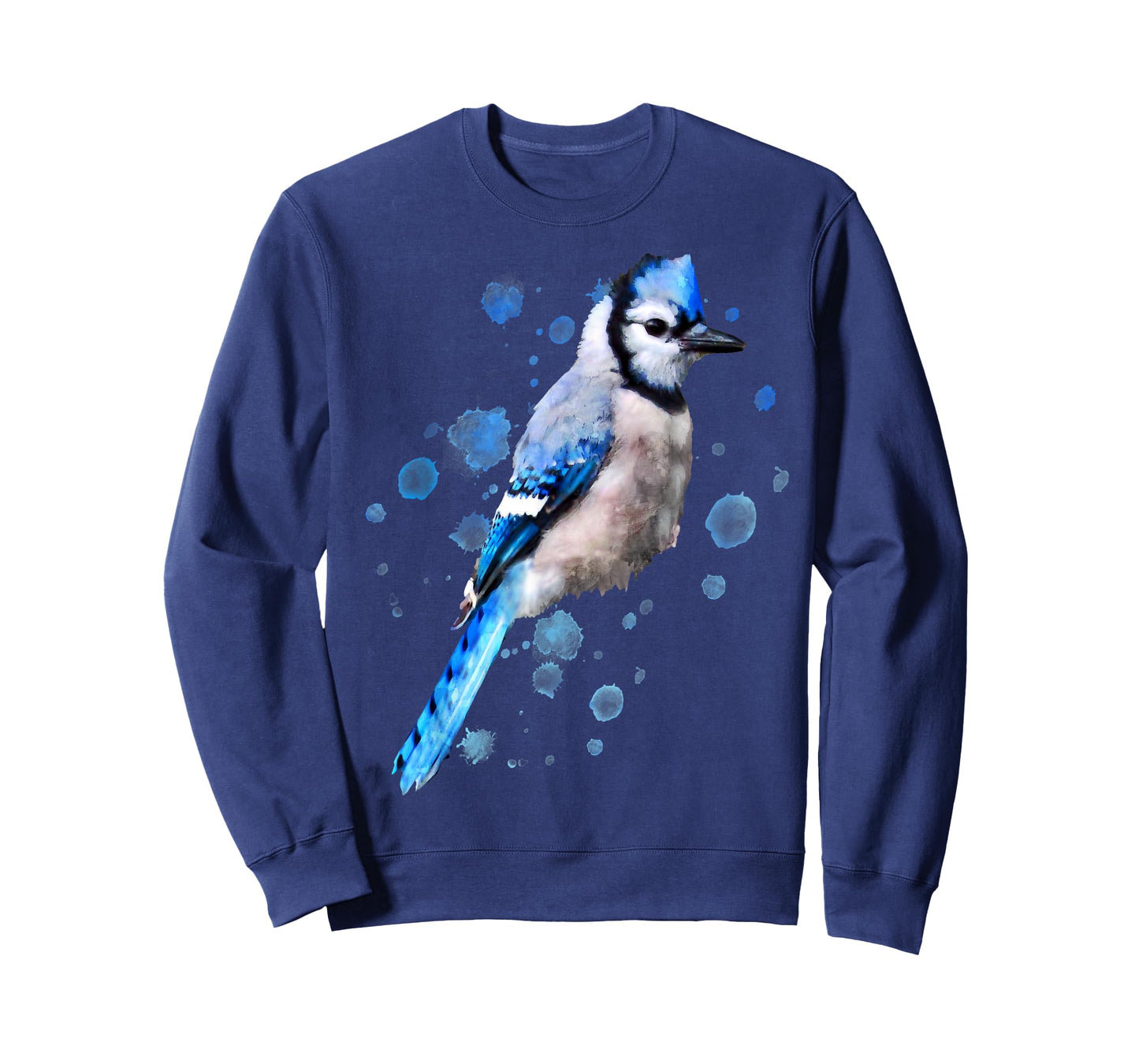 Watercolor blue jay bird artistic animal artsy painting T-Shirt