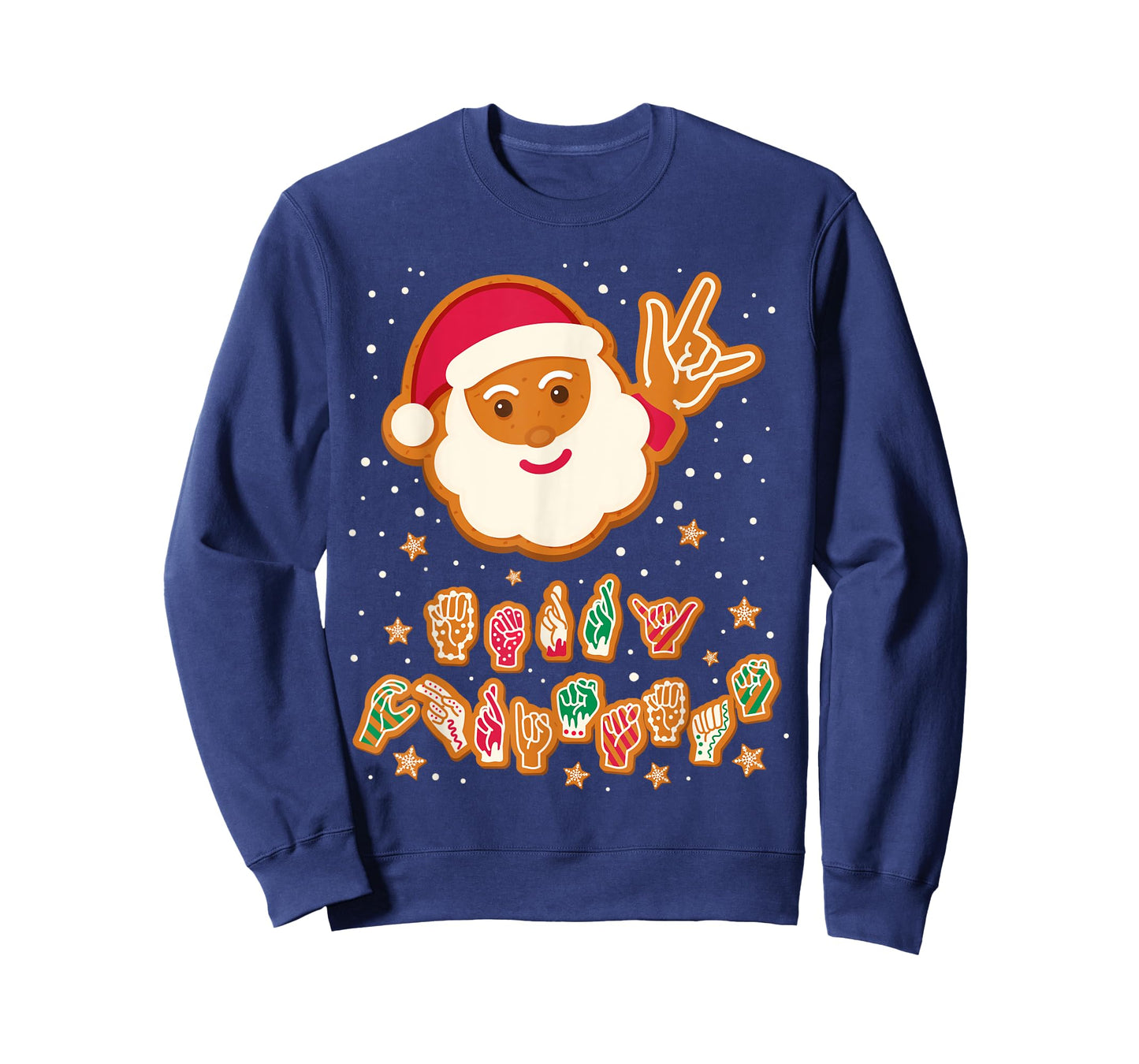 ASL Christmas Santa Signing Merry Christmas Sign Language T-Shirt