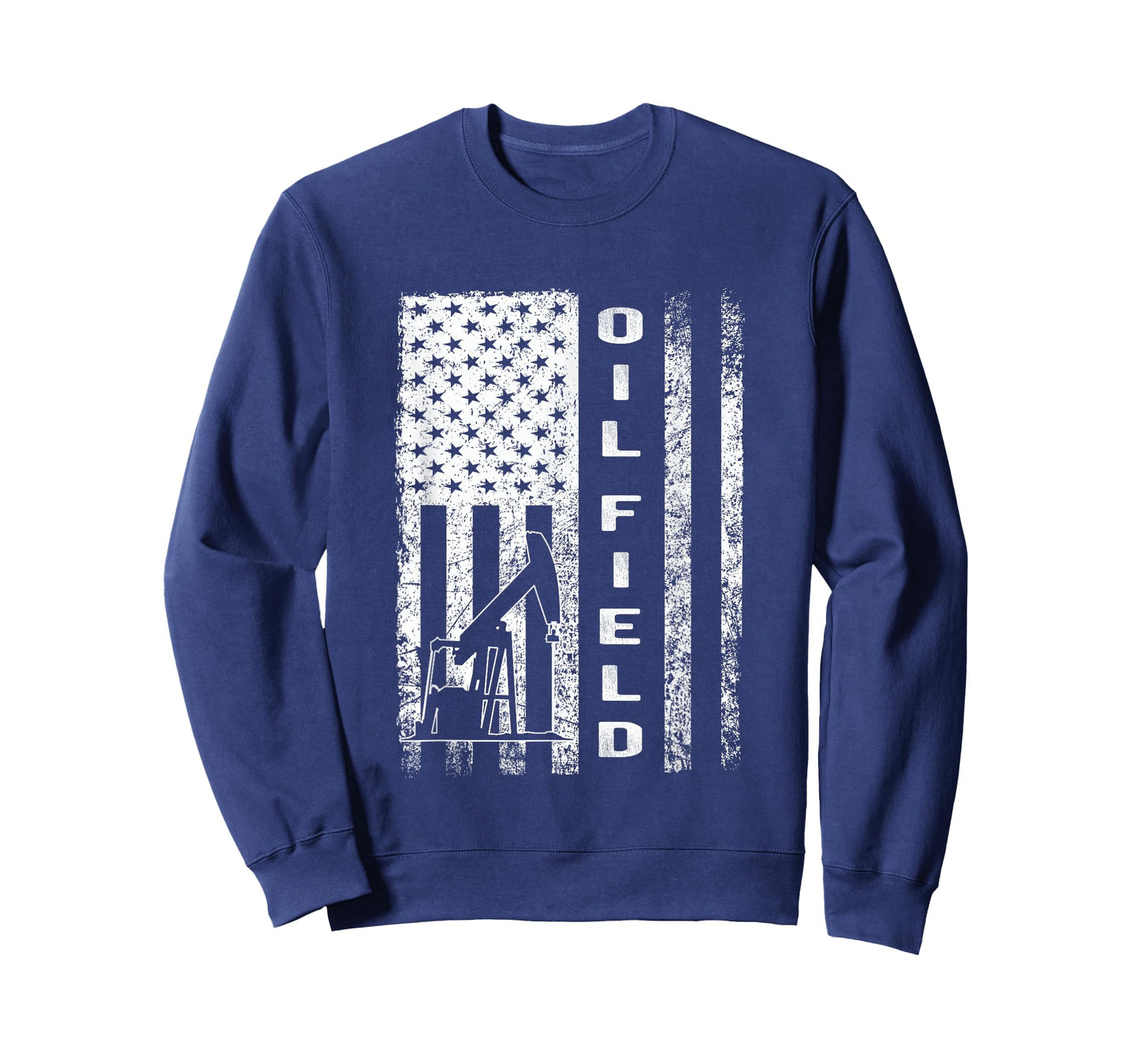 Oil Field Flag Pump Man Driller Outfit Oil Drilling Gift T-Shirt