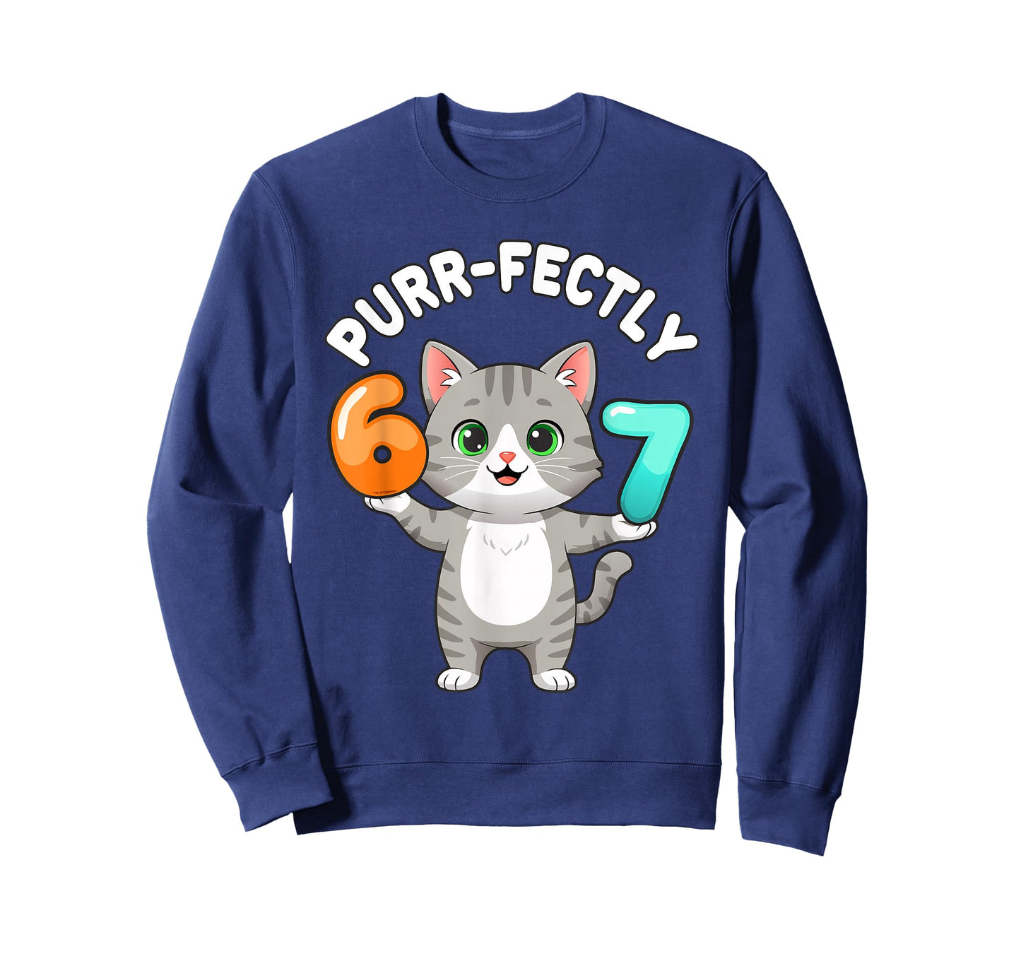 67 Cat Pun Six Seven Meme Gen Alpha Z Humor Purrfectly Pet T-Shirt