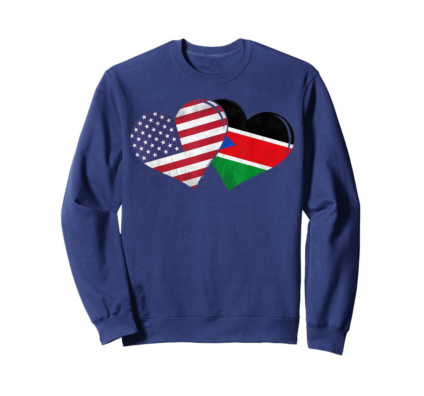 Vintage South Sudan - American Flag Heart T-Shirt