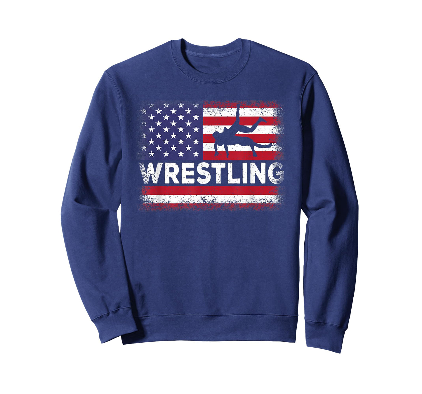 American Flag Wrestling Funny Wrestle Wrestler Men Women T-Shirt