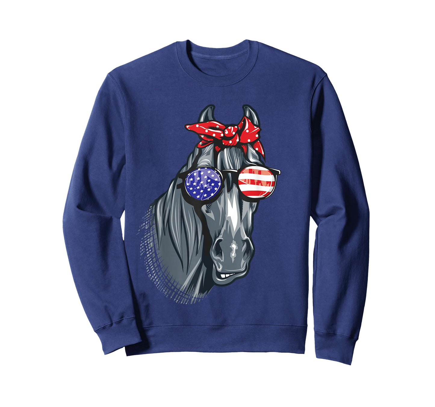 Horse 4th of July Shirt Women Horse Graphic American Flag T-Shirt