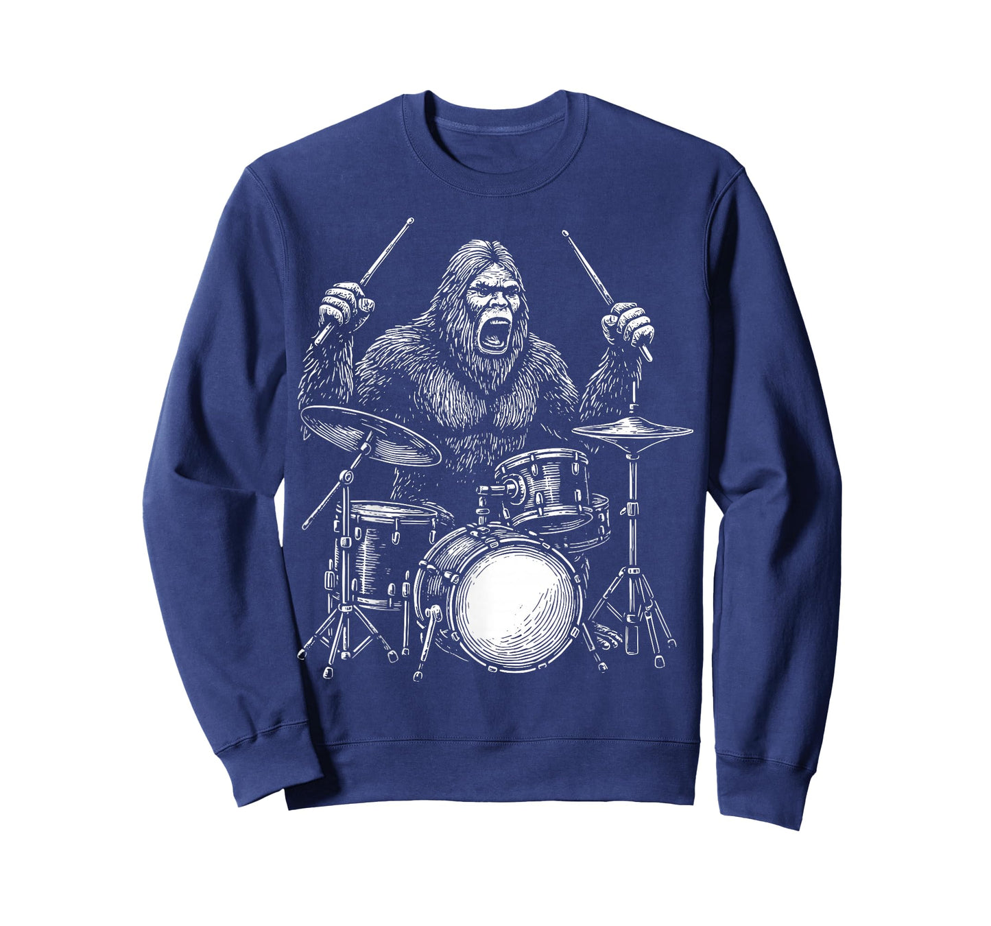 Bigfoot Drummer Sasquatch Drums T-Shirt