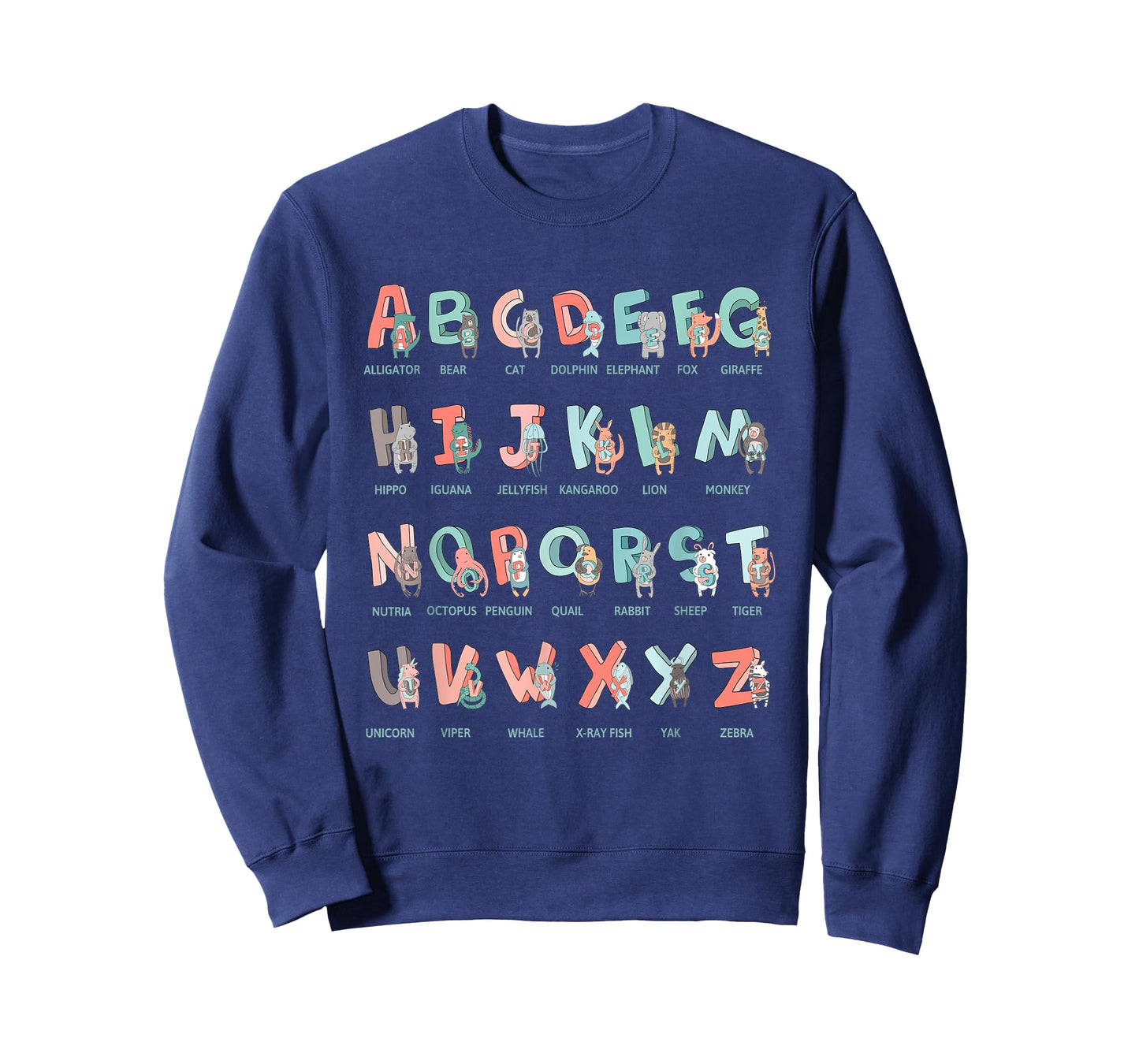 Alphabet Animals I School Beginner Students Children Girls Boys T-Shirt