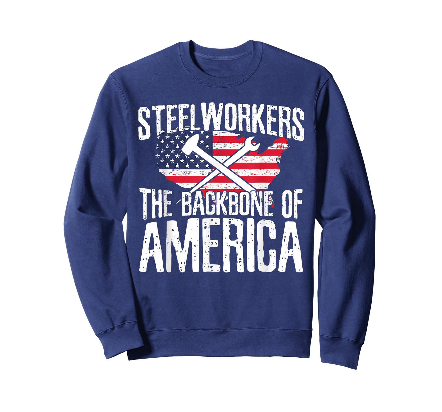 Steelworkers Backbone of America American Flag Vintage Gift T-Shirt