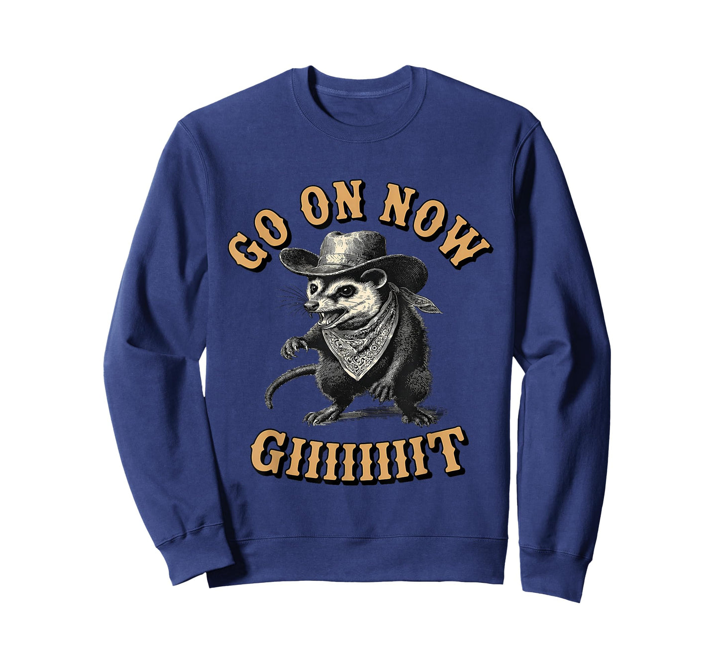 Cowboy Opossum Western Country Possum Go On Now Git T-Shirt