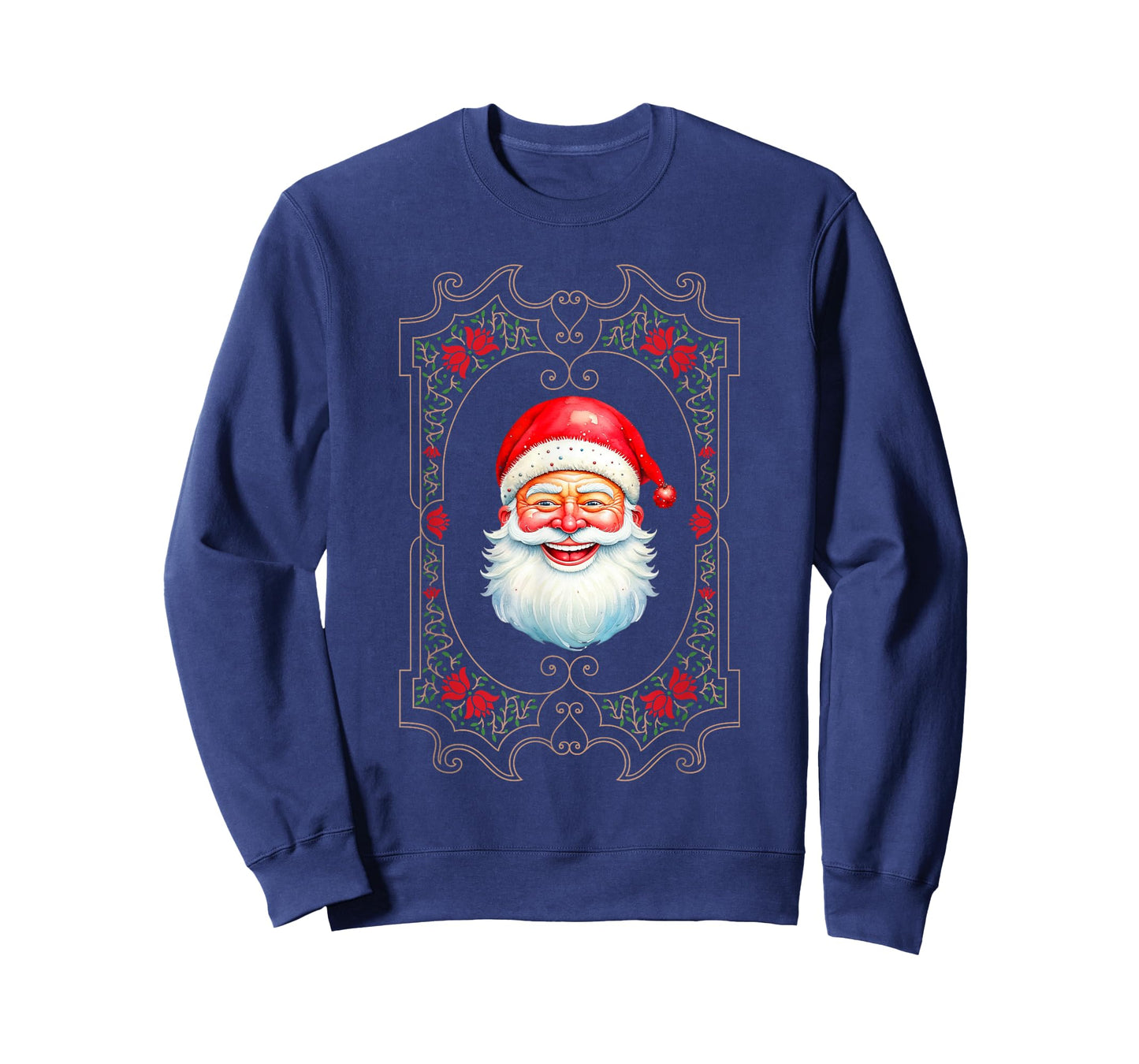 Retro Vintage Victorian Santa Smiling Jolly Old St. Nicholas T-Shirt