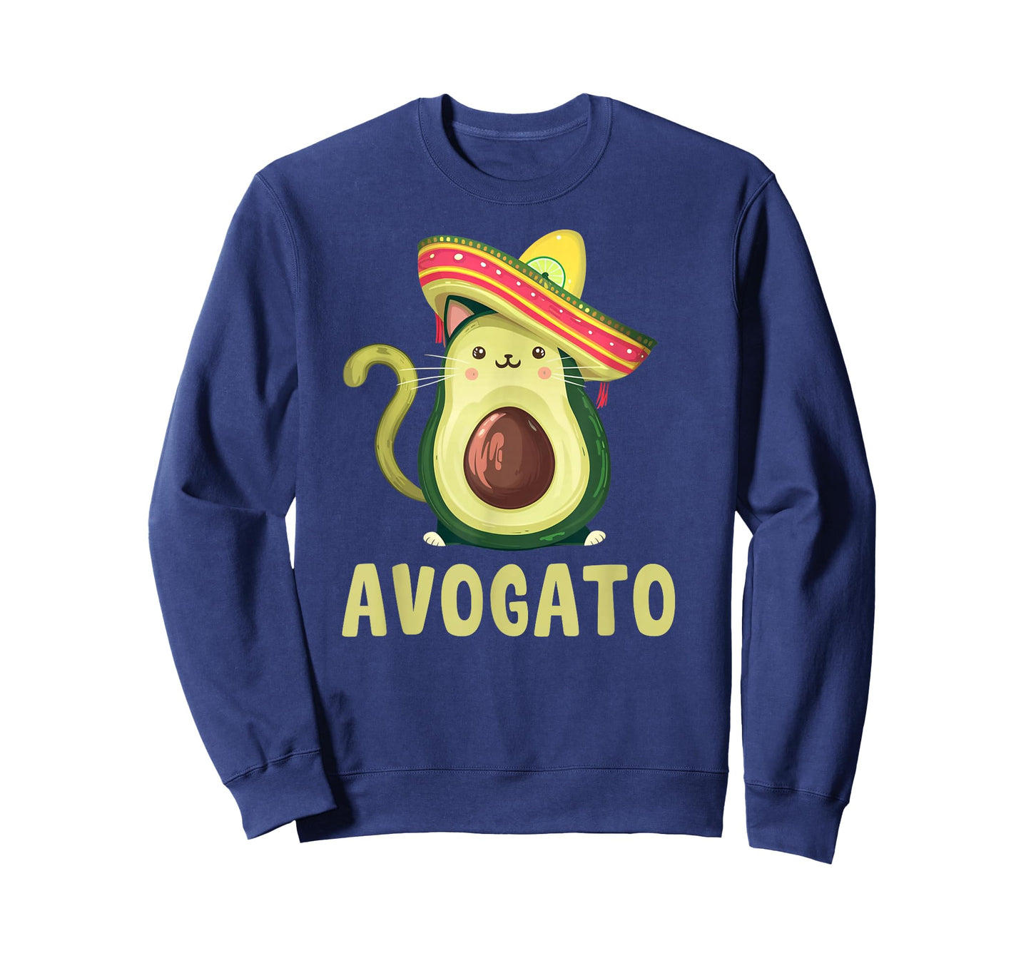 Cute Avogato Funny Cinco de Mayo Cat Avocado Kids Women Men T-Shirt