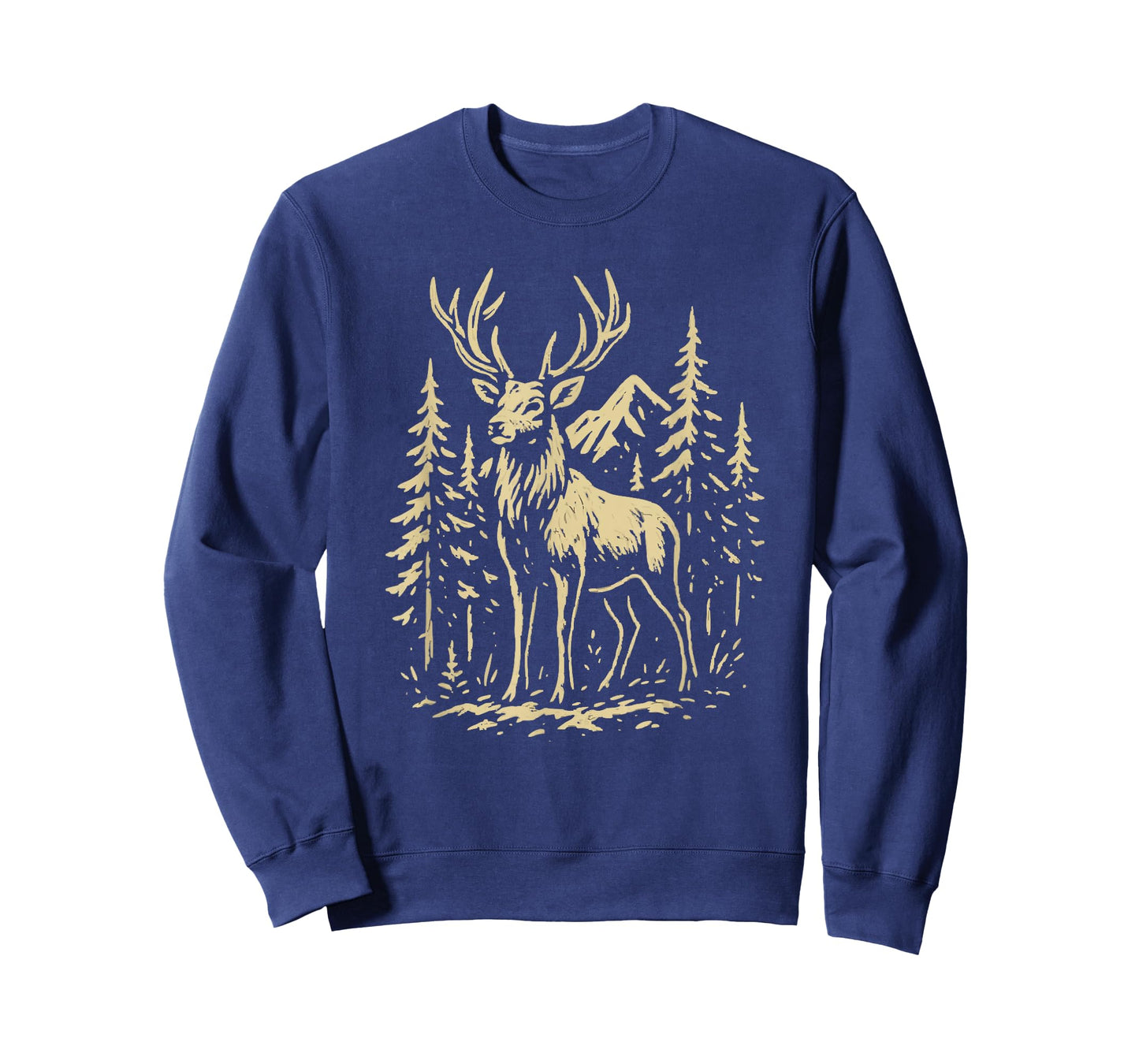 Majestic Red Deer Stag Hart Buck Rustic Wilderness Graphic T-Shirt
