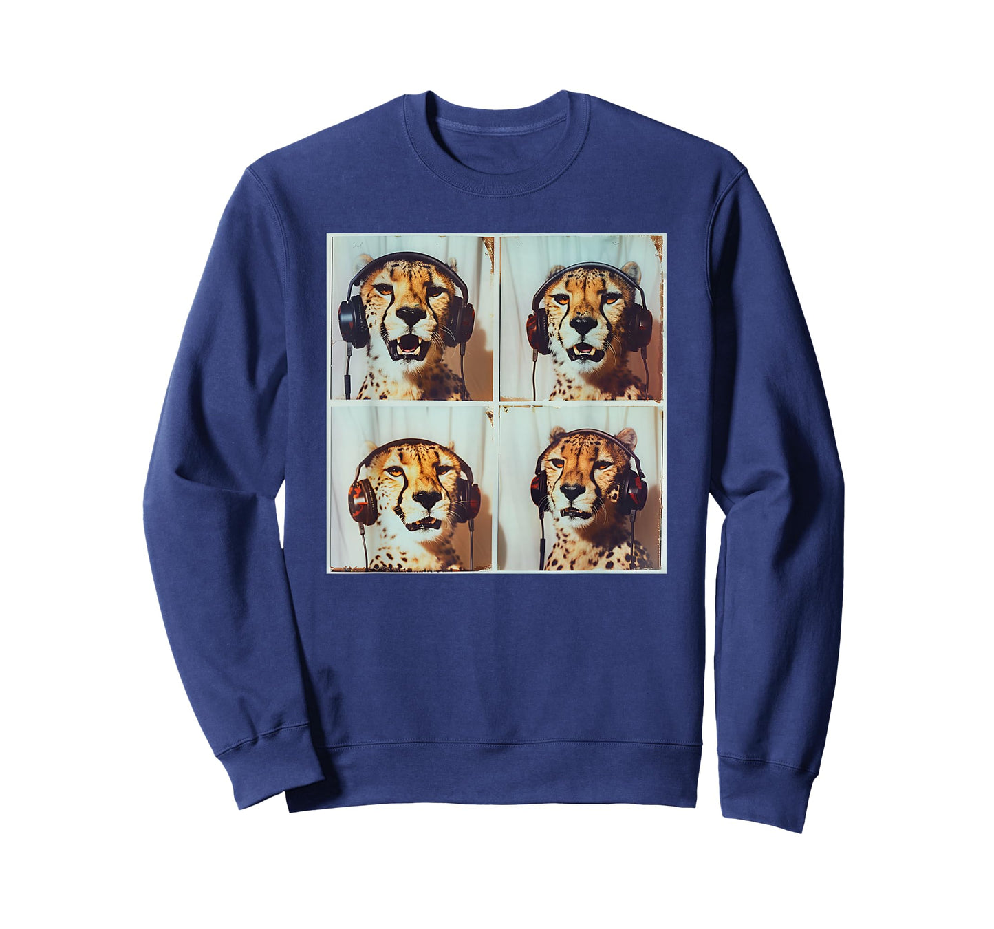 DJ Cheetah With Headphones Photobooth Cool Safari Cheetah T-Shirt