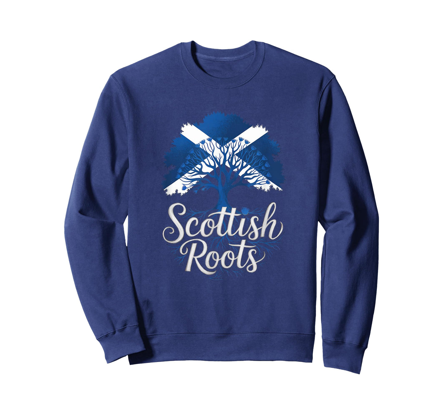 Scotland Roots - Scottish Flag Colors Family Tree Souvenir T-Shirt