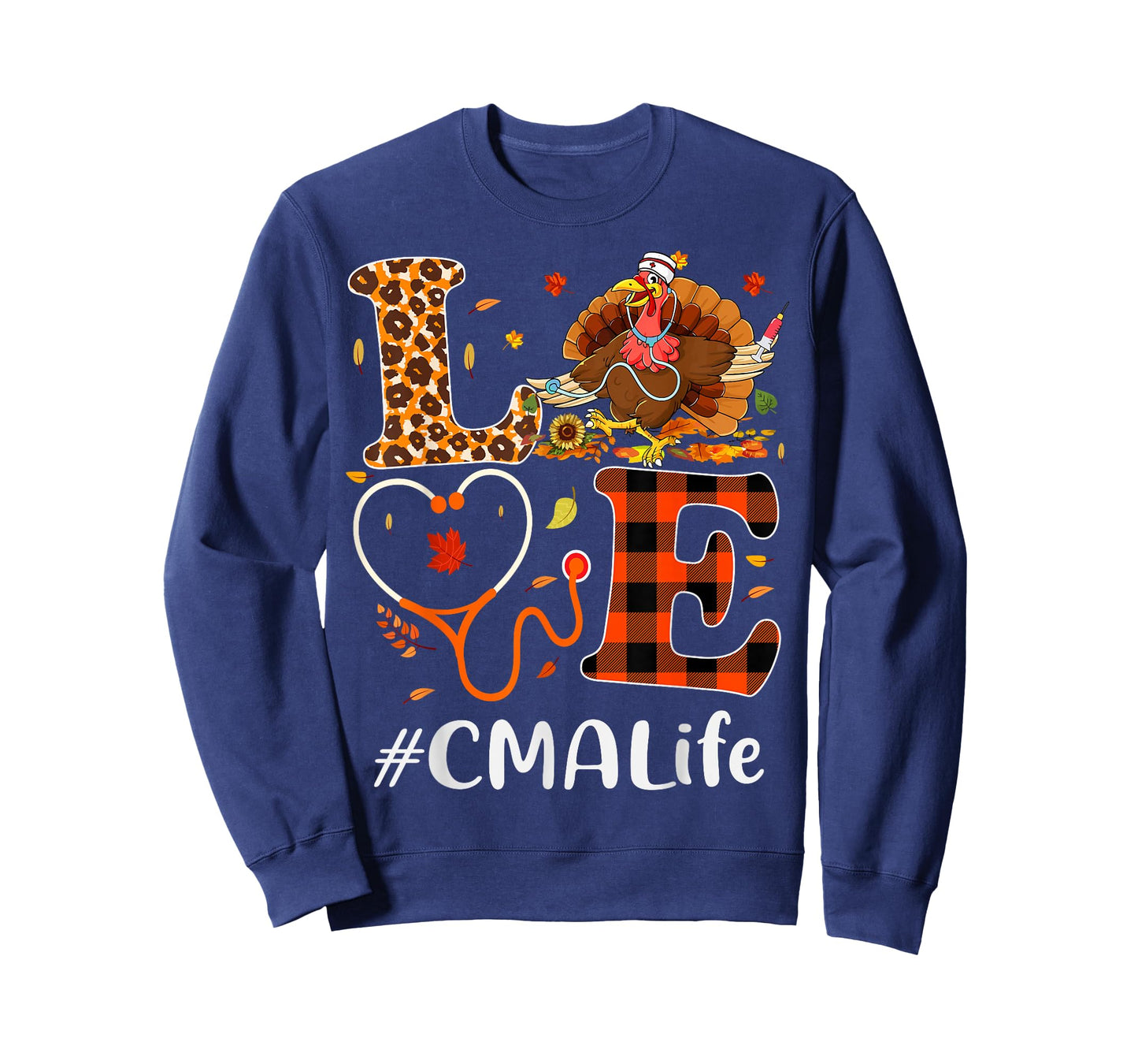 CMA Certified Medical Assistant Love Thanksgiving Leopard T-Shirt