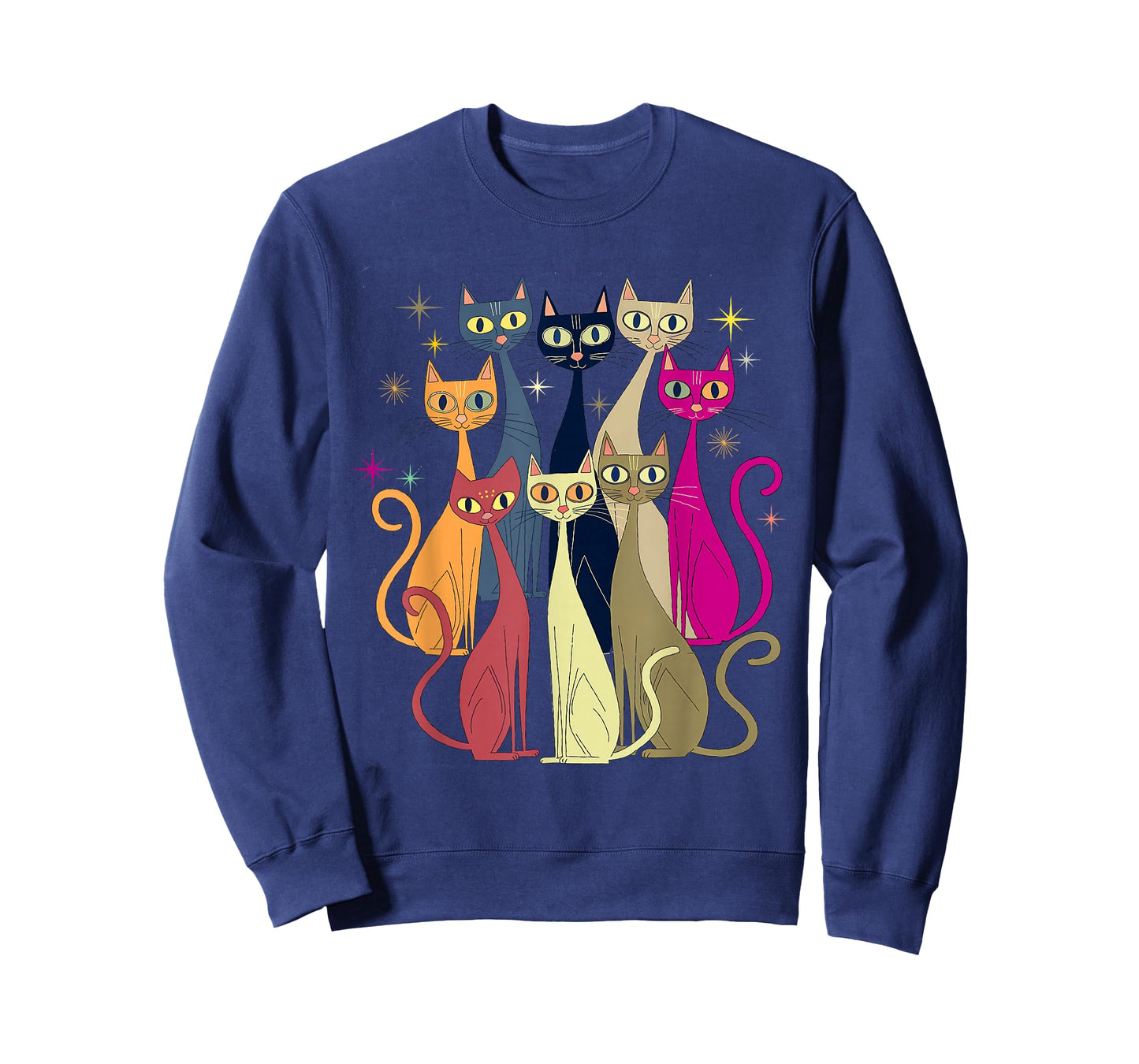 Cat Vintage Retro Mid-Century Modern Look Cats 50s 60s Style T-Shirt