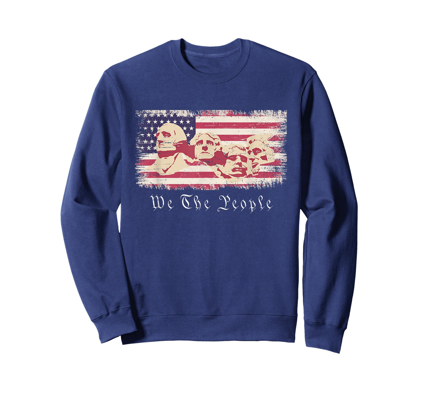 Rushmore United States Presidents On Vintage American Flag T-Shirt