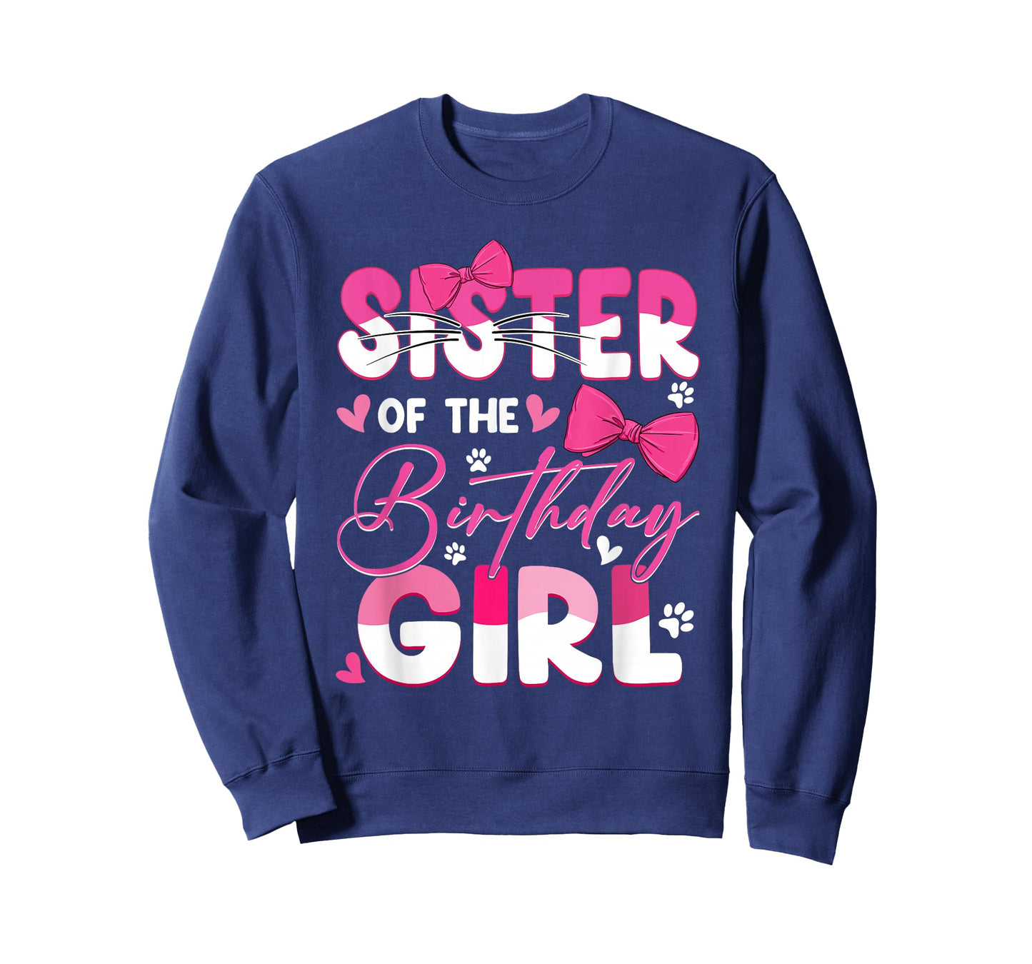 Sister of The Birthday Girl Cat Kitty Family Matching T-Shirt