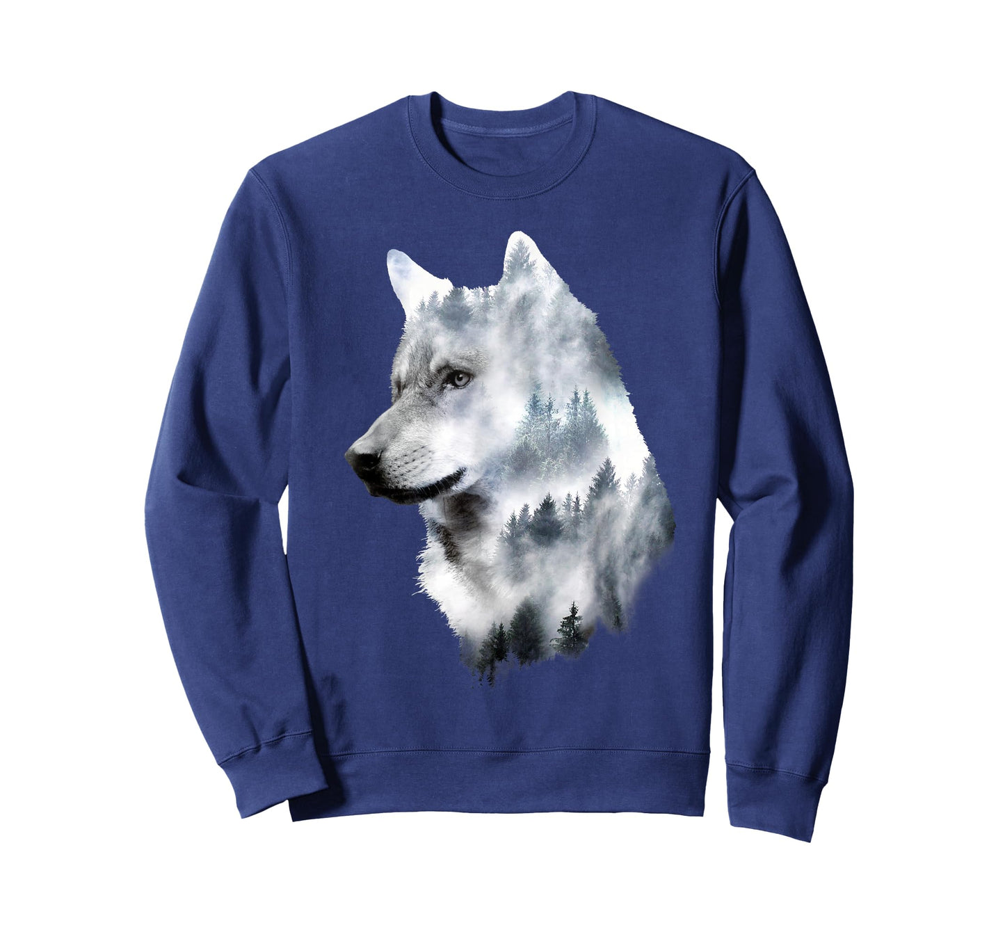 Double Exposure Wolf Wolves Lover Gift Artsy Animal Wildlife T-Shirt