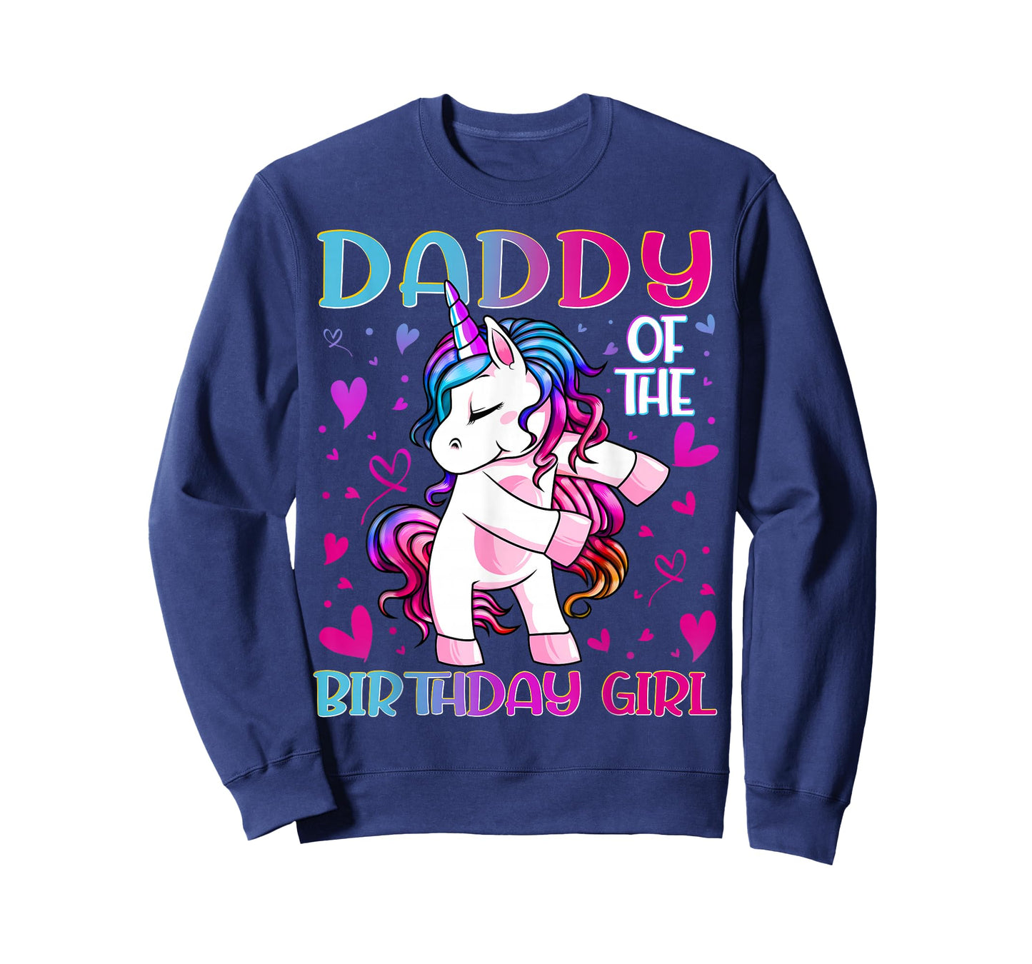 Daddy of the Birthday Girl Flossing Unicorn Dad Daddy Gifts T-Shirt