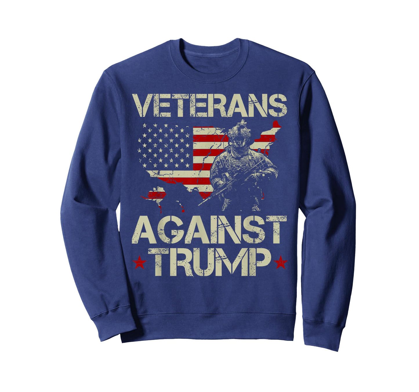 Veterans Against Donald Trump American Flag Gift T-Shirt T-Shirt