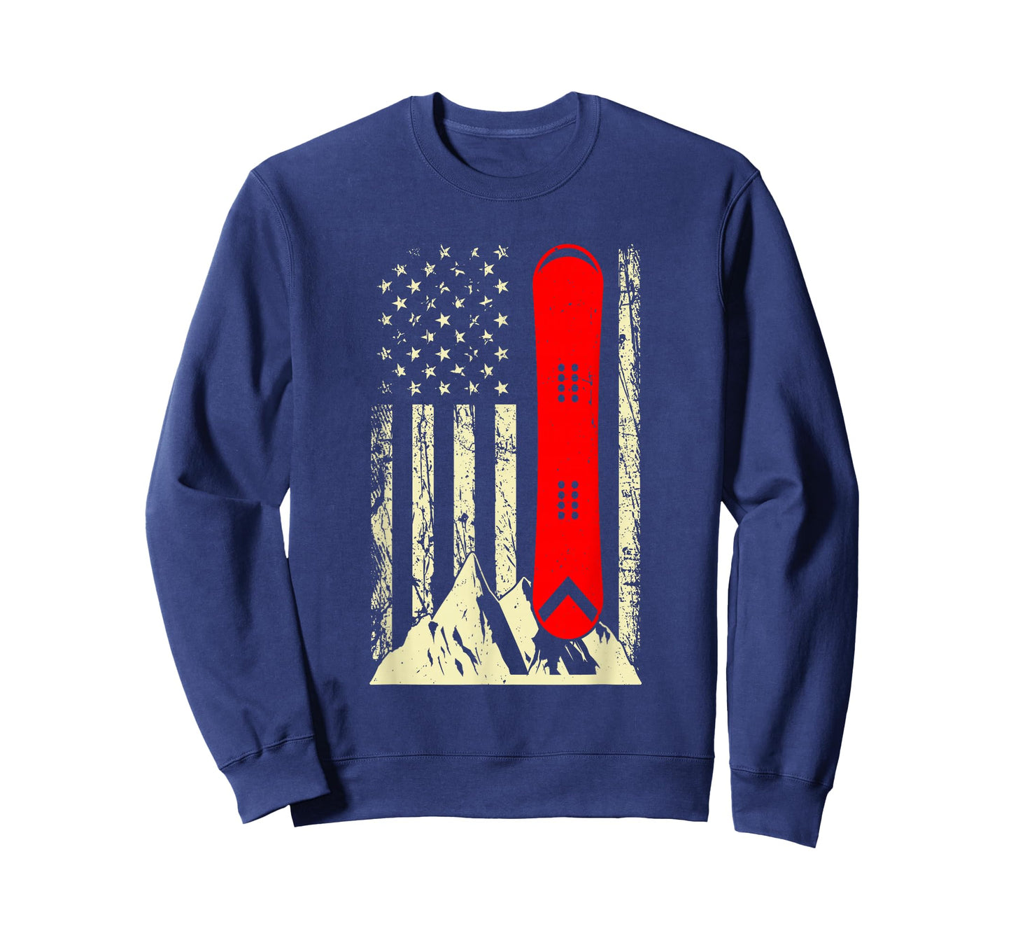 Snowboarding Skiing Snowboard American Flag Snowboarder T-Shirt