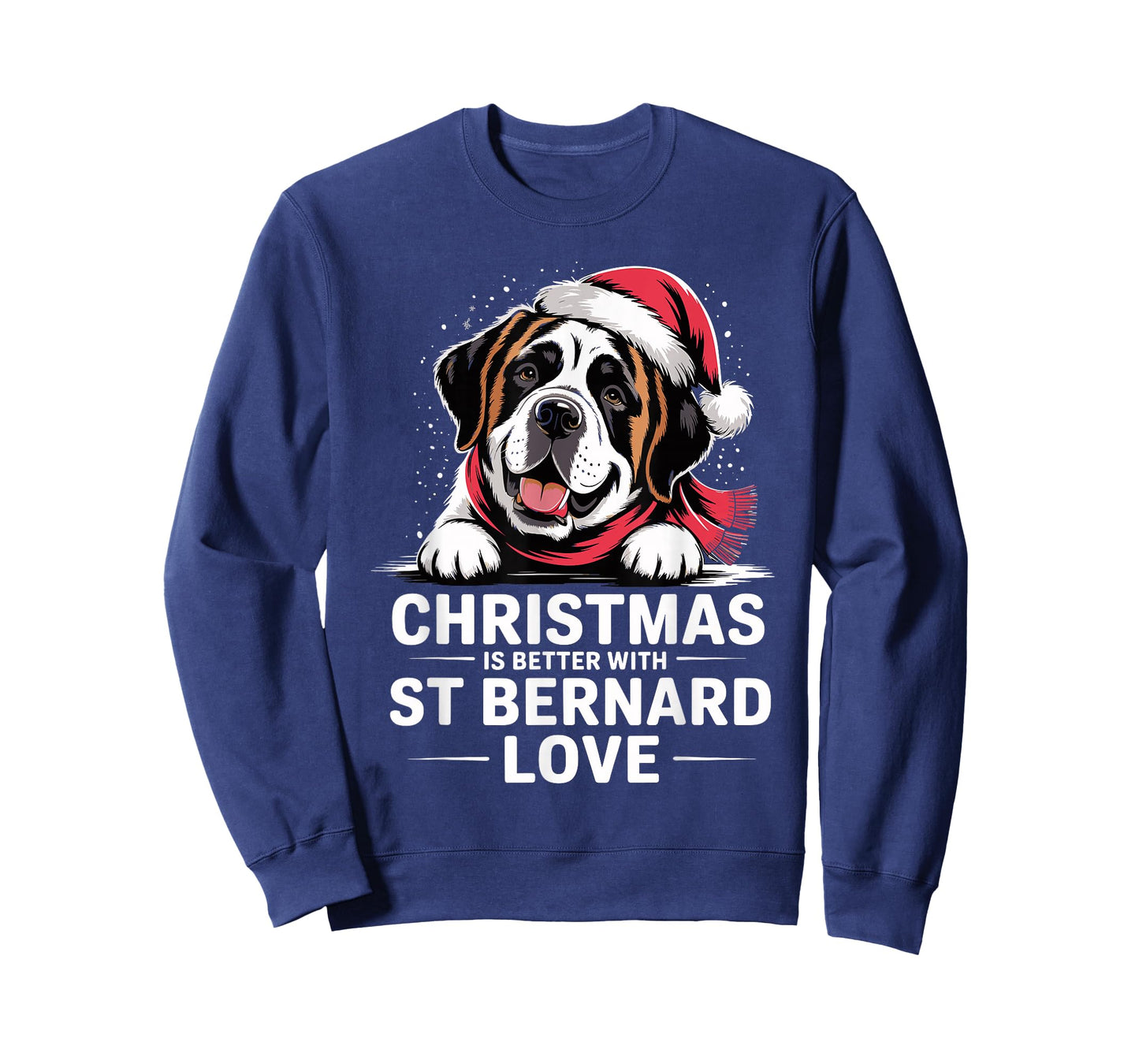 Cute Xmas Puppy Christmas is Better with Saint Bernard Love T-Shirt