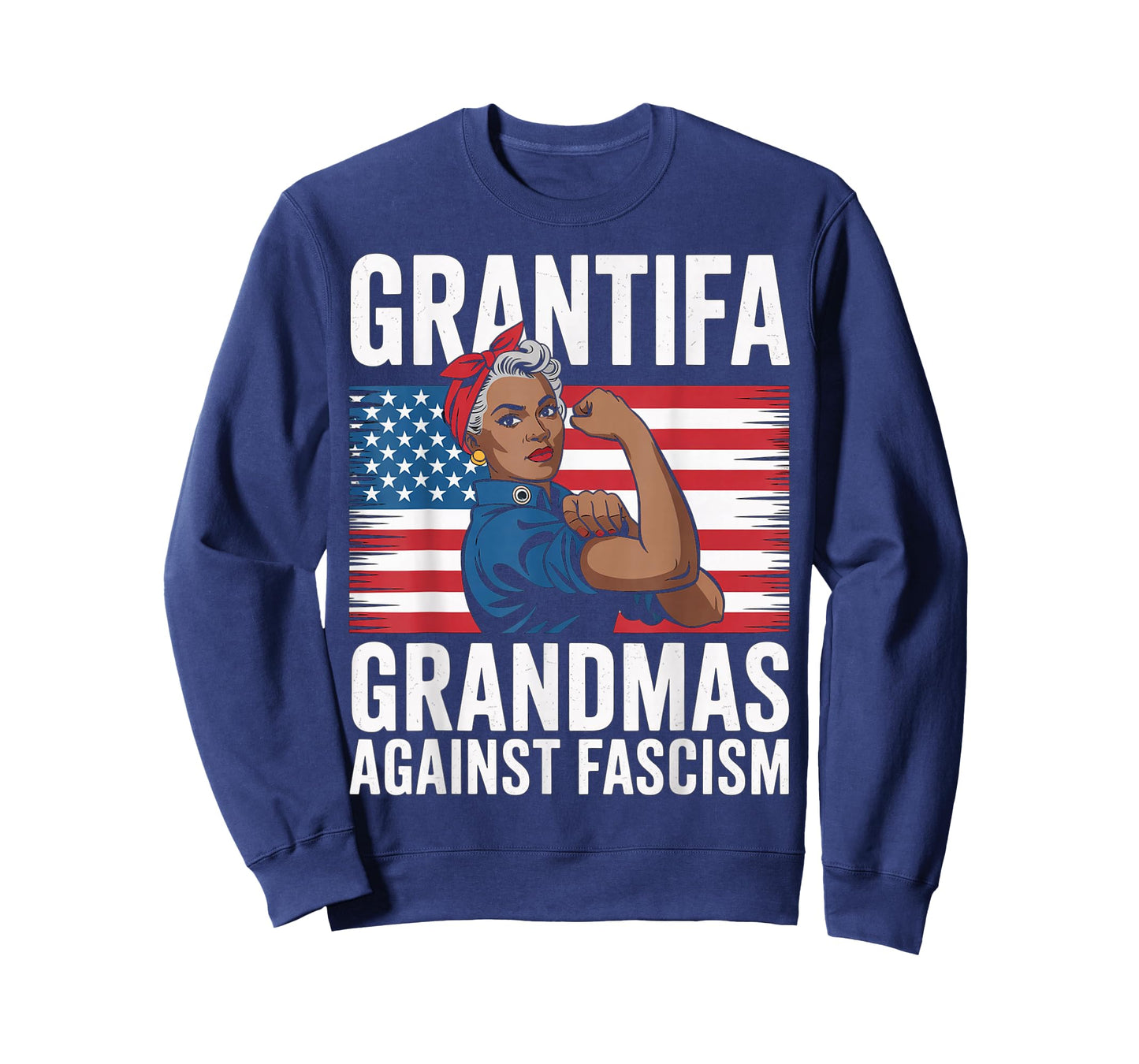 Grantifa Black Grandmas Against Fascism Flag Resist No Kings T-Shirt