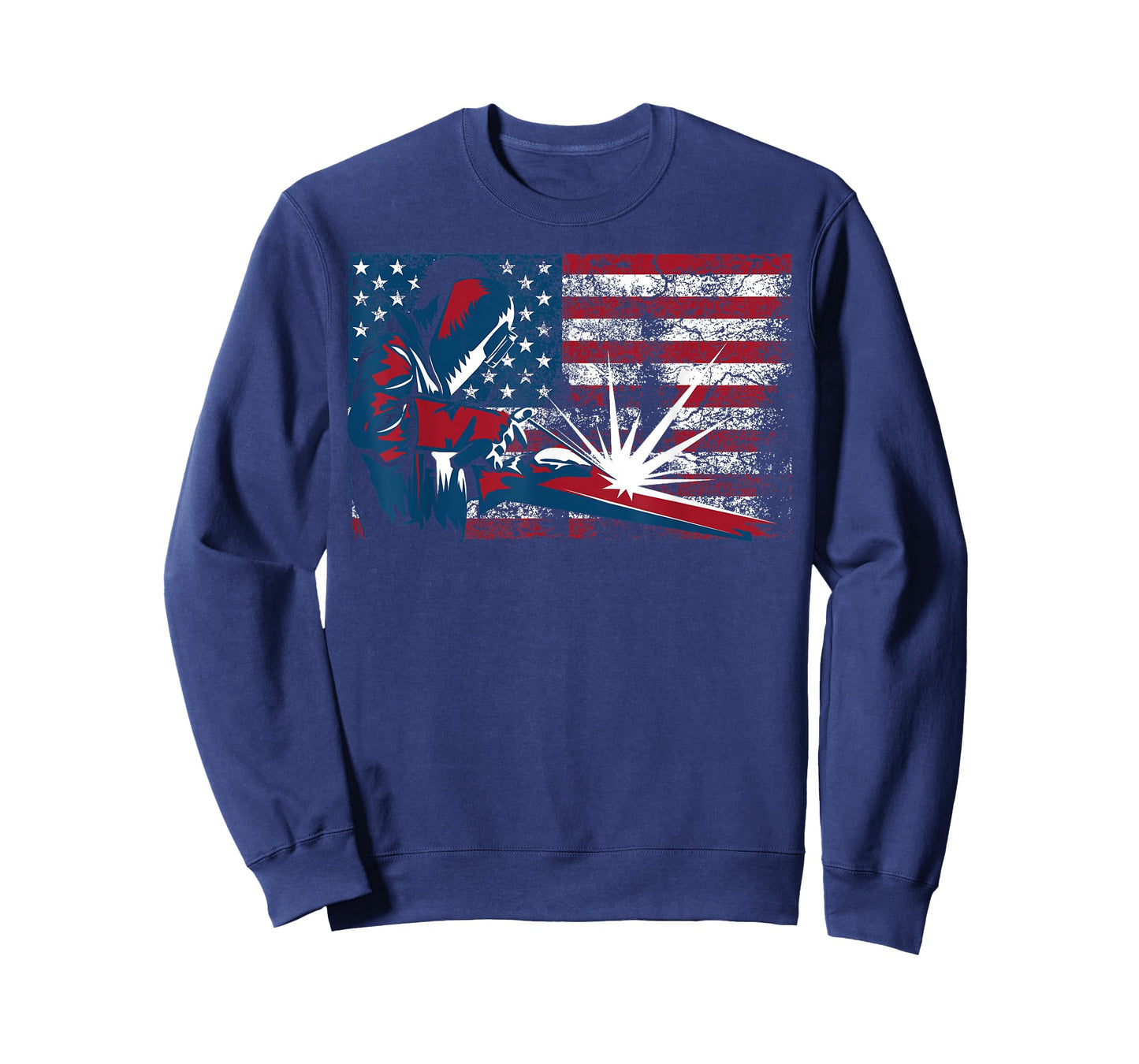 Welder American Flag | Cute Lit Operator Funny US Gift Women Girls Kids Men T-Shirt