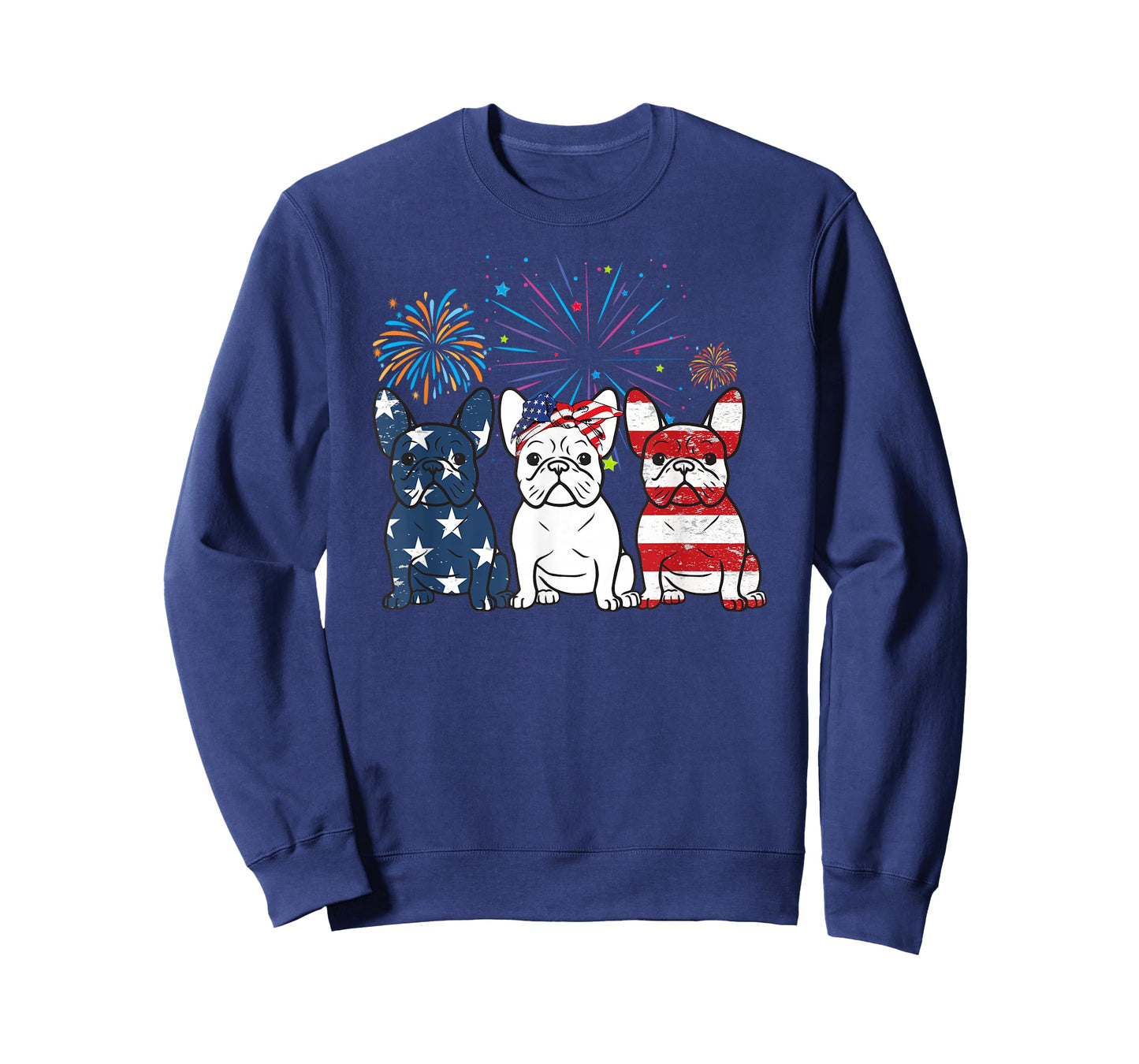 French Bulldog American Flag 4th of July Independence Day T-Shirt