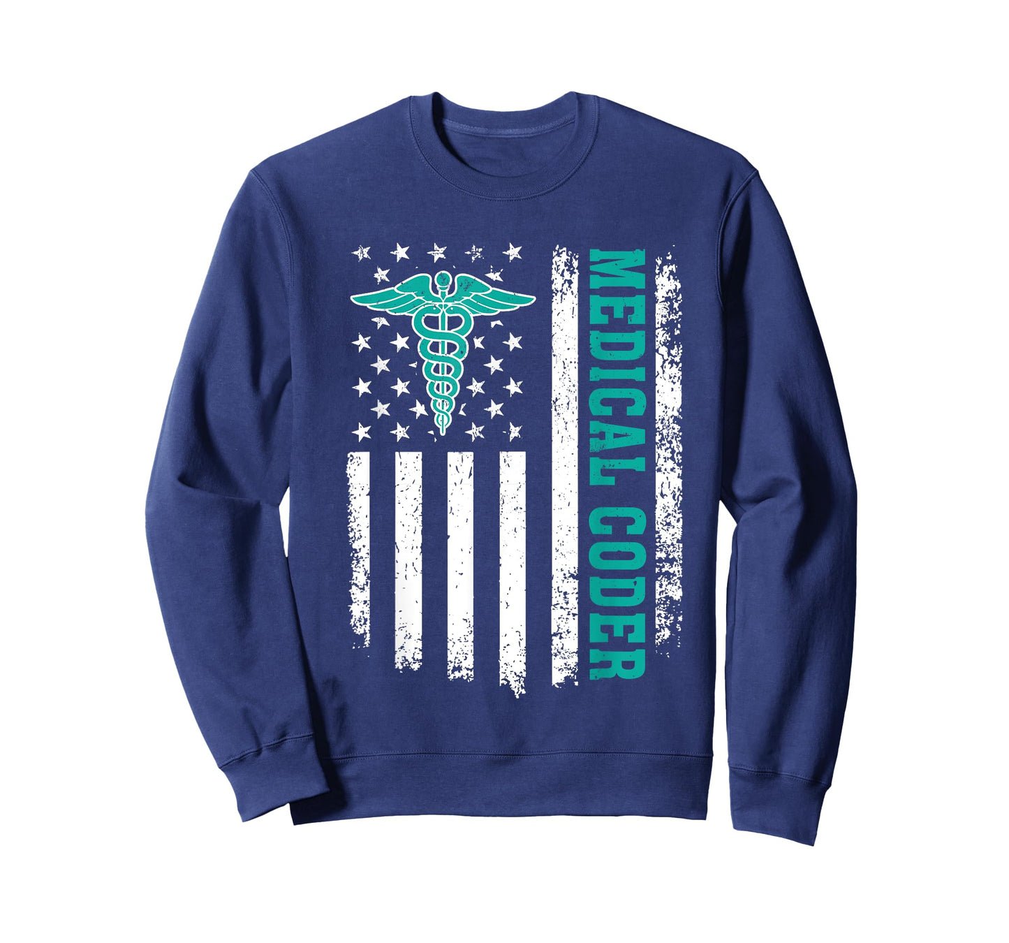 Medical Coder American Flag Medical Coding Clinical Coder T-Shirt