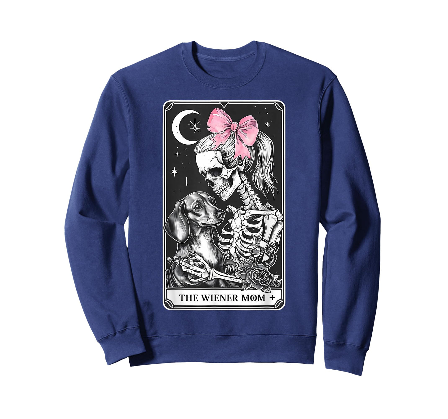 Dachshund Skeleton Tarot Card Coquette Bow Weenie Dog Mom T-Shirt