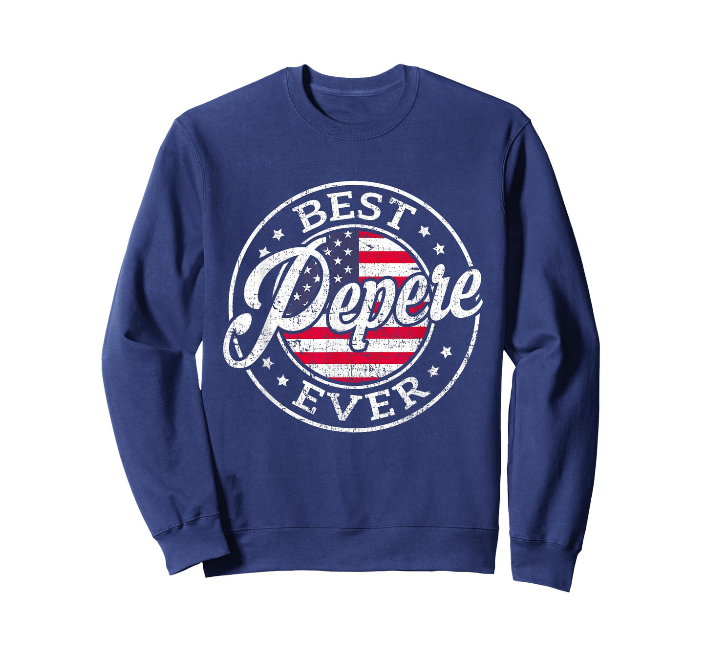 Best Pepere Ever USA Flag Fathers Day Family T-Shirt