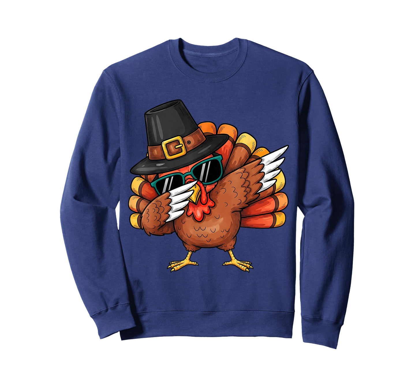Thanksgiving Shirt Funny Turkey Dabbing for Men Women Kids T-Shirt