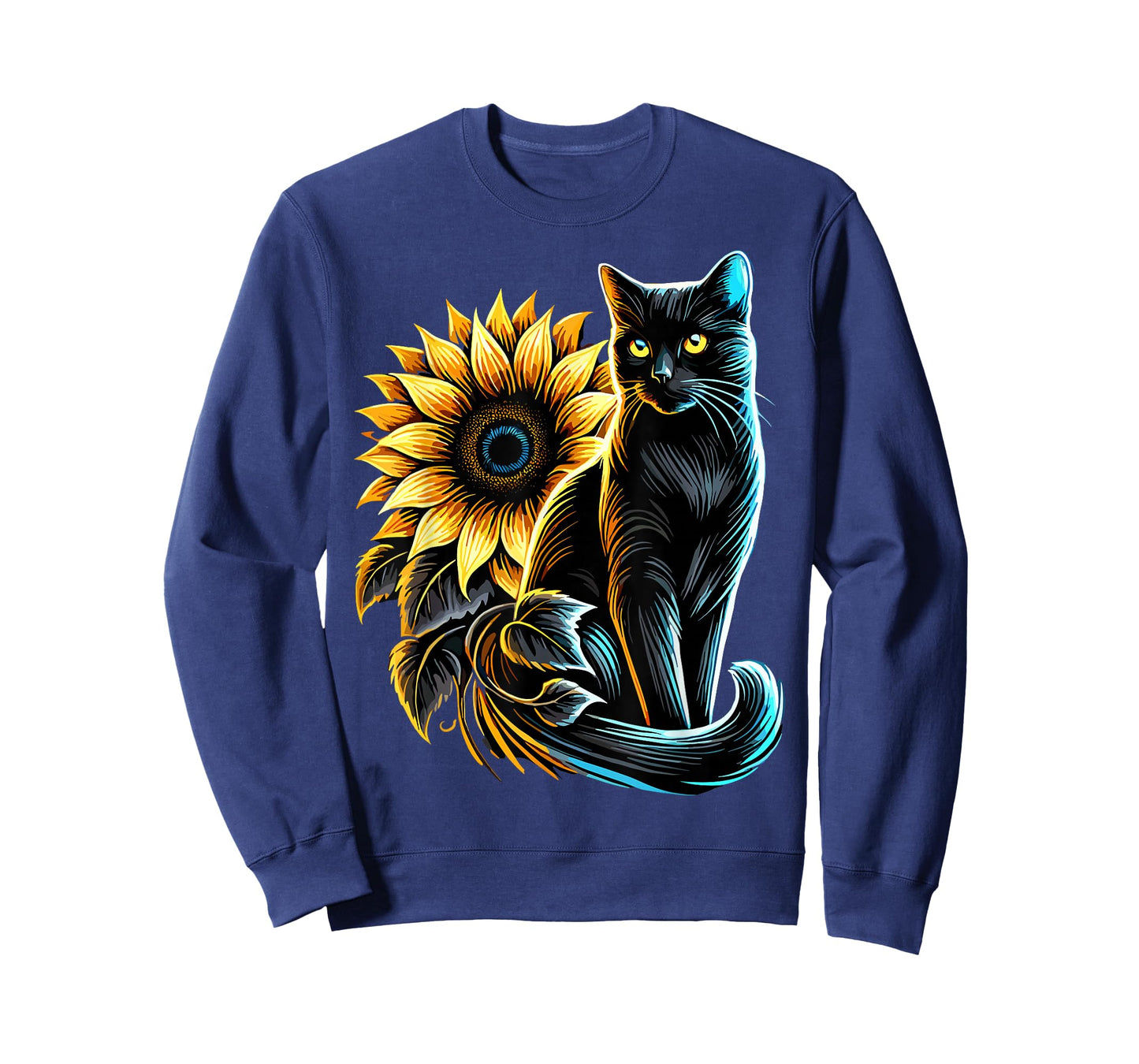 Cats Lover Cat Sunflower T-Shirt