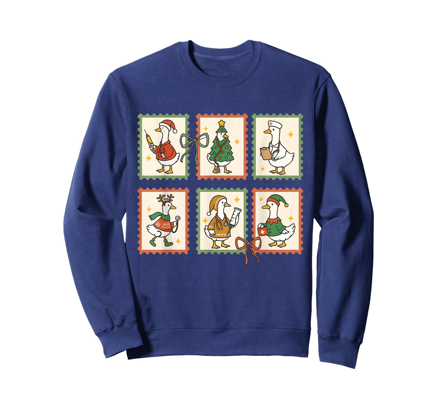 Christmas Goose Funny Nurse RN Festive Holiday Men Women T-Shirt