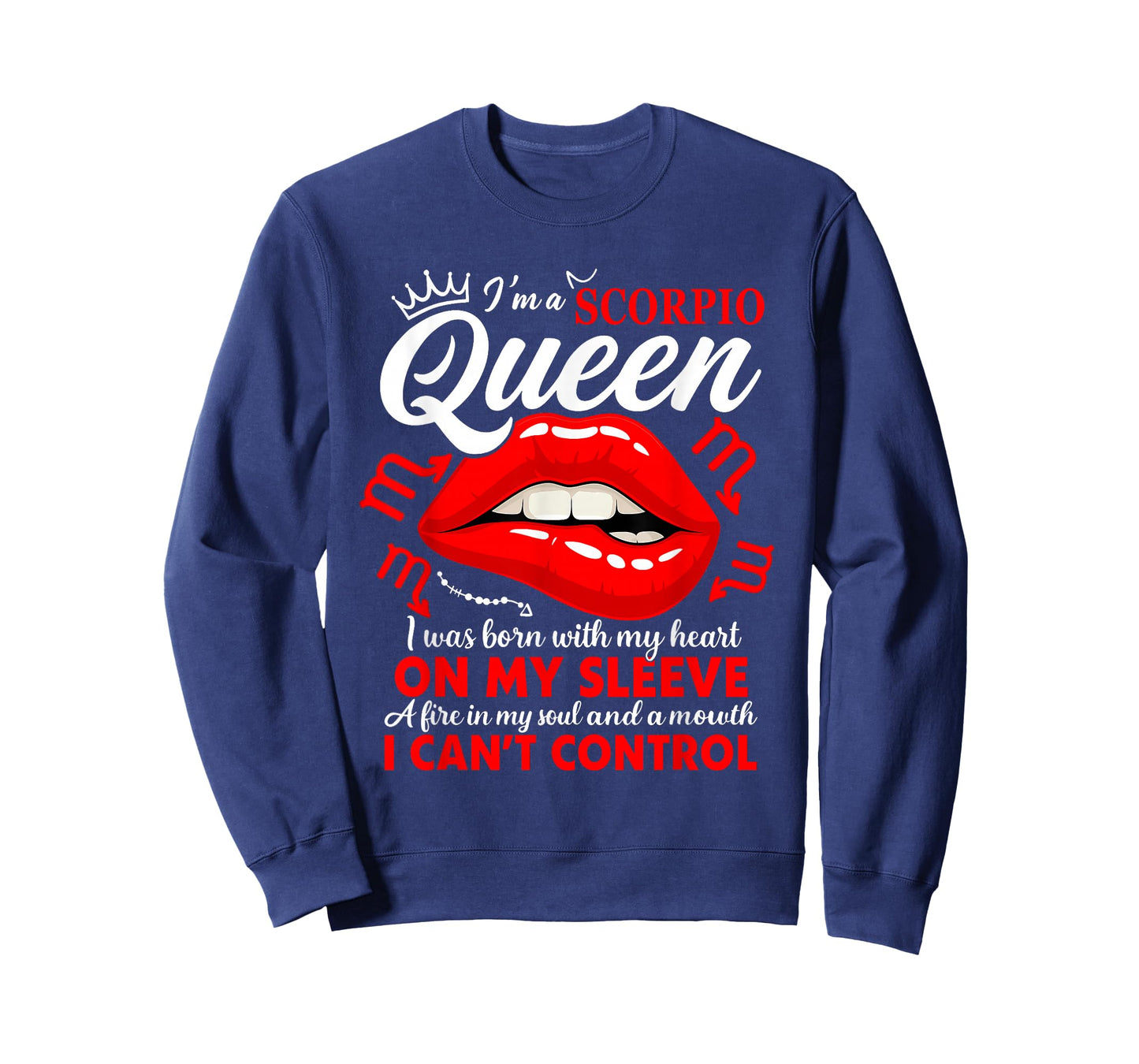Scorpio Queen Zodiac Red Lip Birthday Graphic Men Women T-Shirt