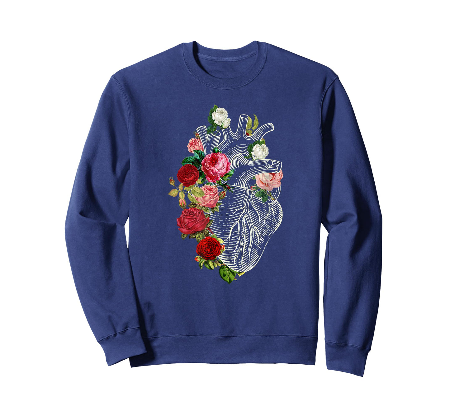 Anatomical Heart Floral Organ Cardiology Cardiac Nurse T-Shirt