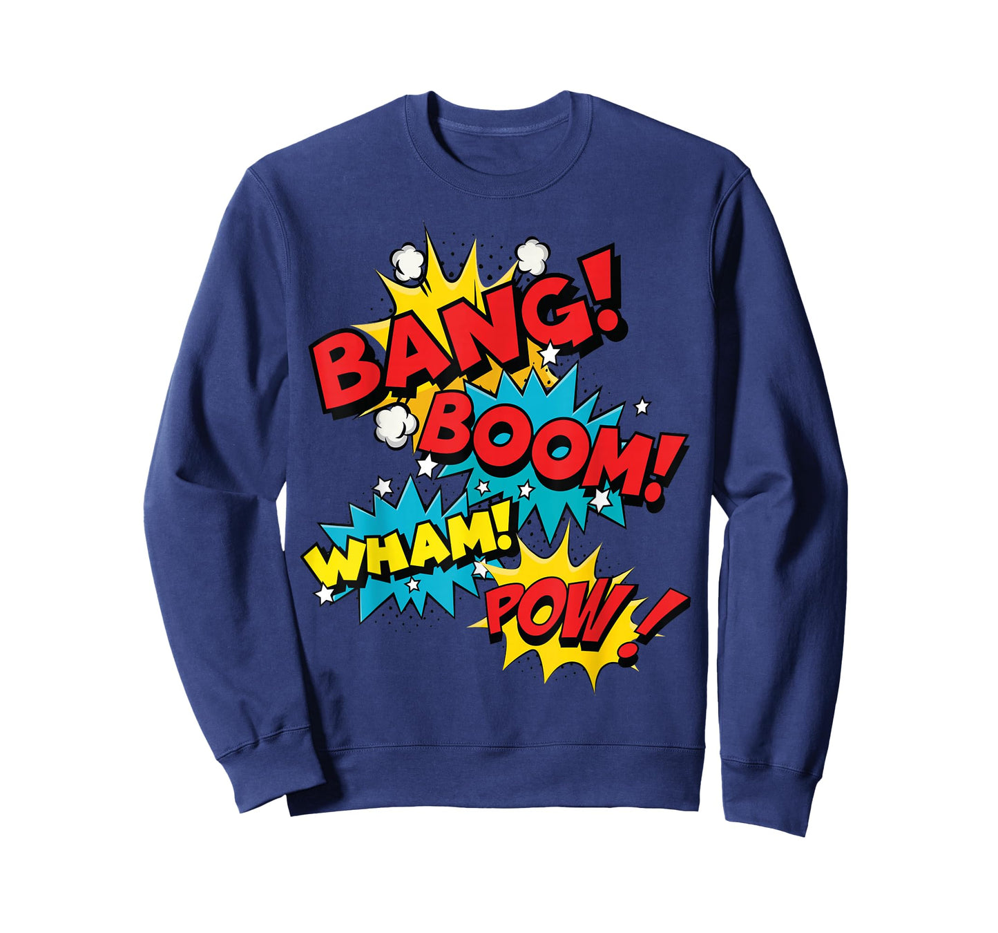 Bang Boom Wham Pow Comic Sound Effect Design T-Shirt