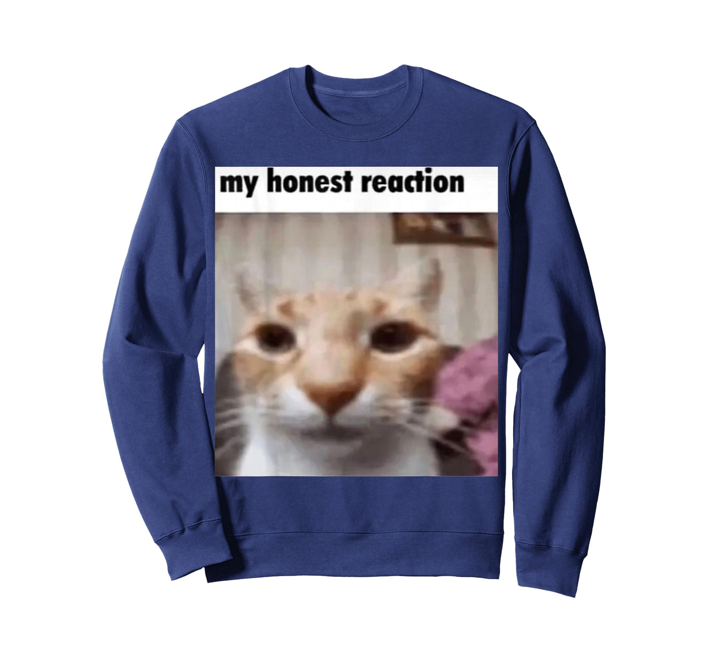 My Honest Reaction Cat Funny Meme Men Women Girls Kids T-Shirt
