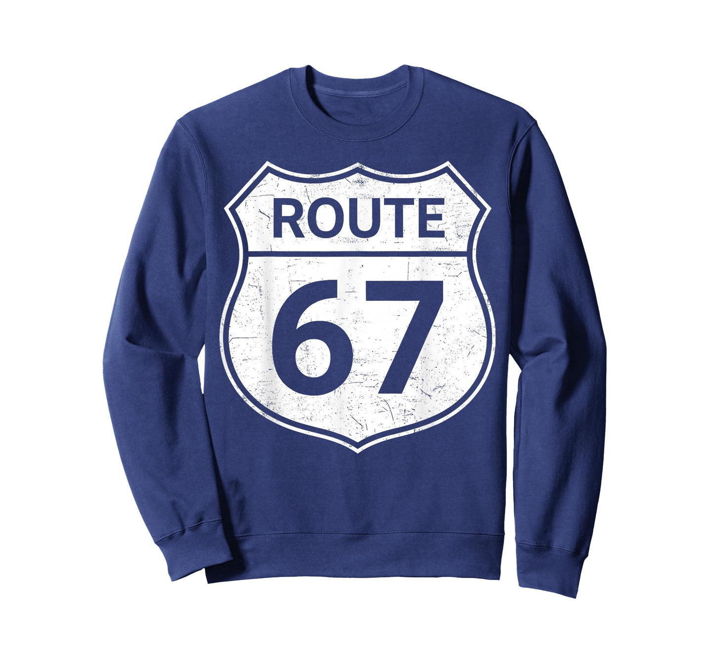 Six Seven Funny Meme Route 67 Road Sign 6 7 Men Women Kids T-Shirt