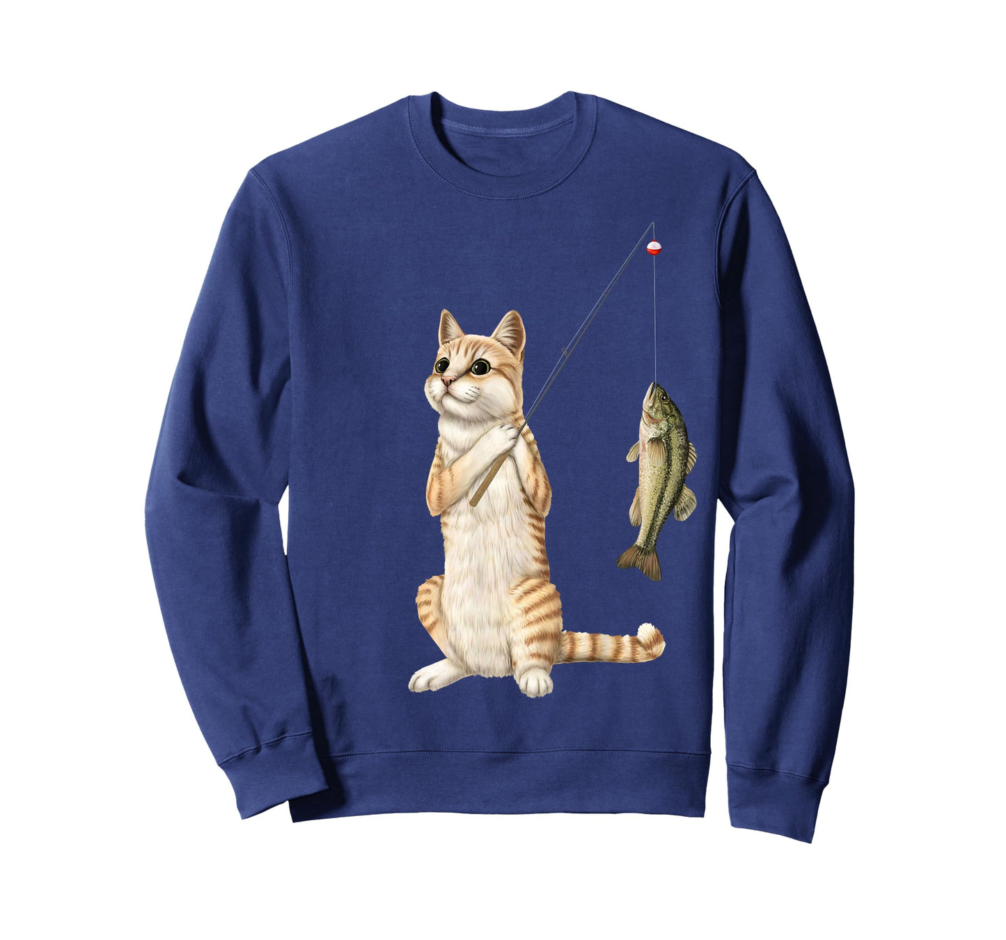 Fishing cat with a bass T-Shirt