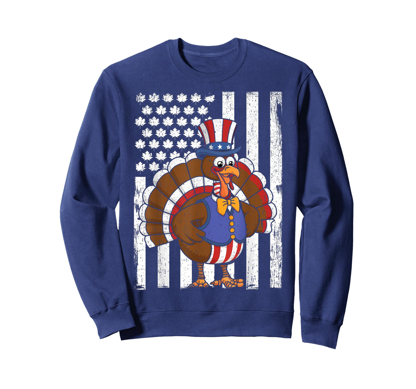 Happy Turkey Day Thanksgiving USA Flag Patriotic Funny T-Shirt