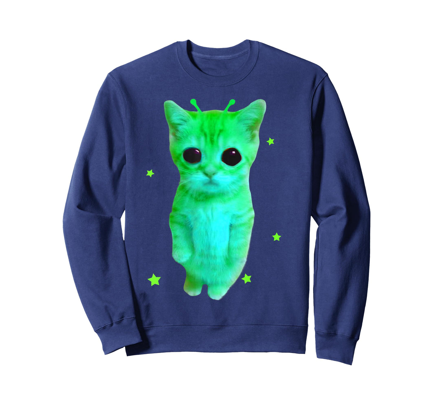 Alien Cat Meme Silly Cat Vintage Space Retro Kitty Funny Y2K T-Shirt