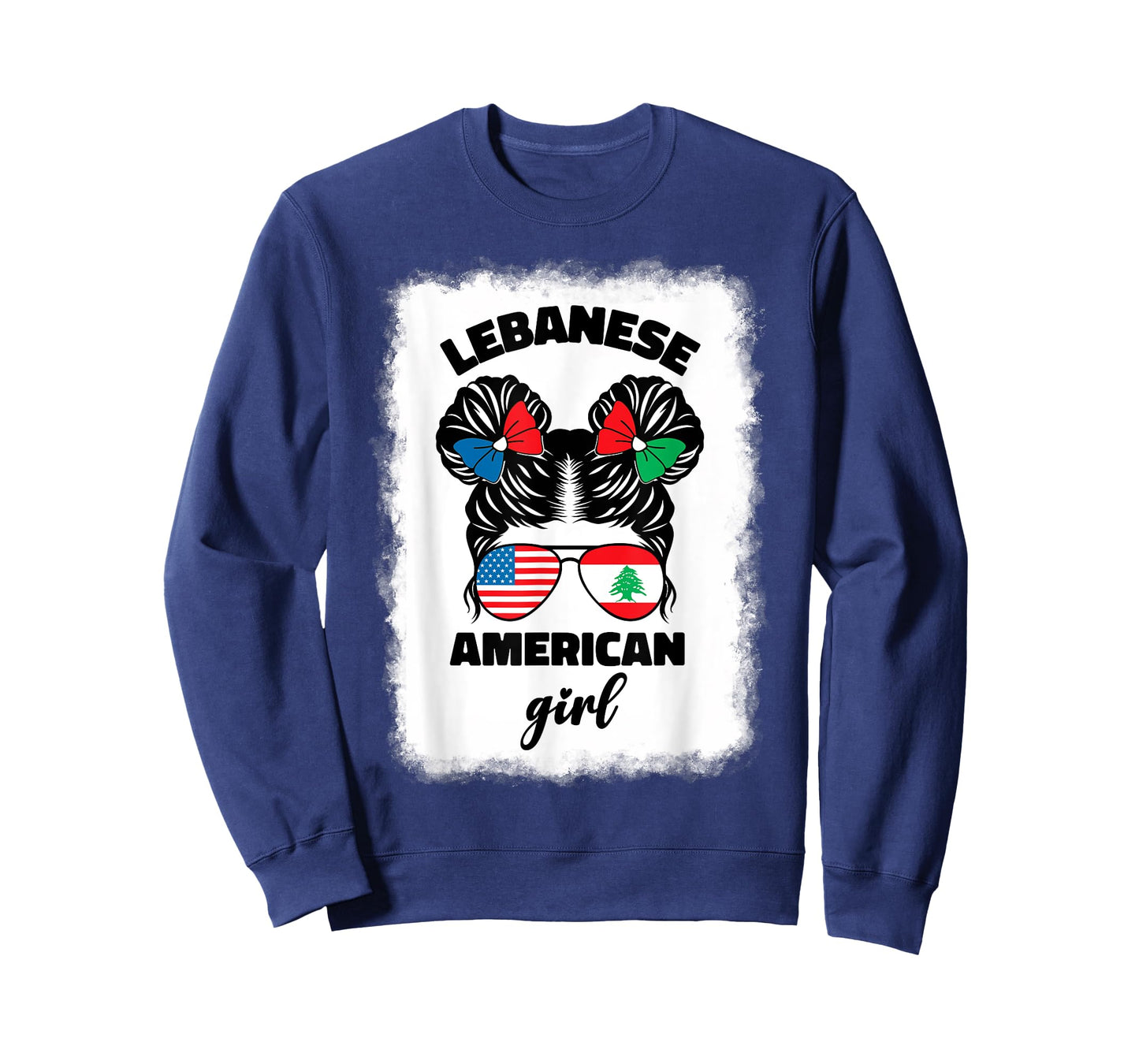 Funny Half American And Lebanese Lebanon Usa Flag Kids Girls T-Shirt