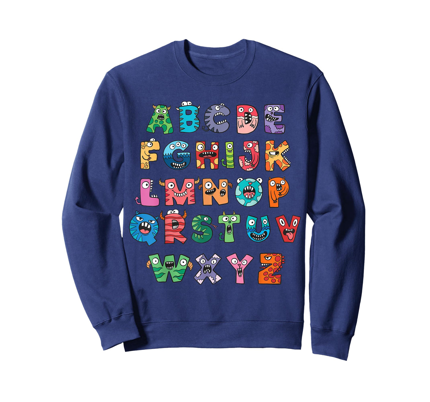 ABC Cute Monster Alphabet Halloween Teacher Costume Kids T-Shirt