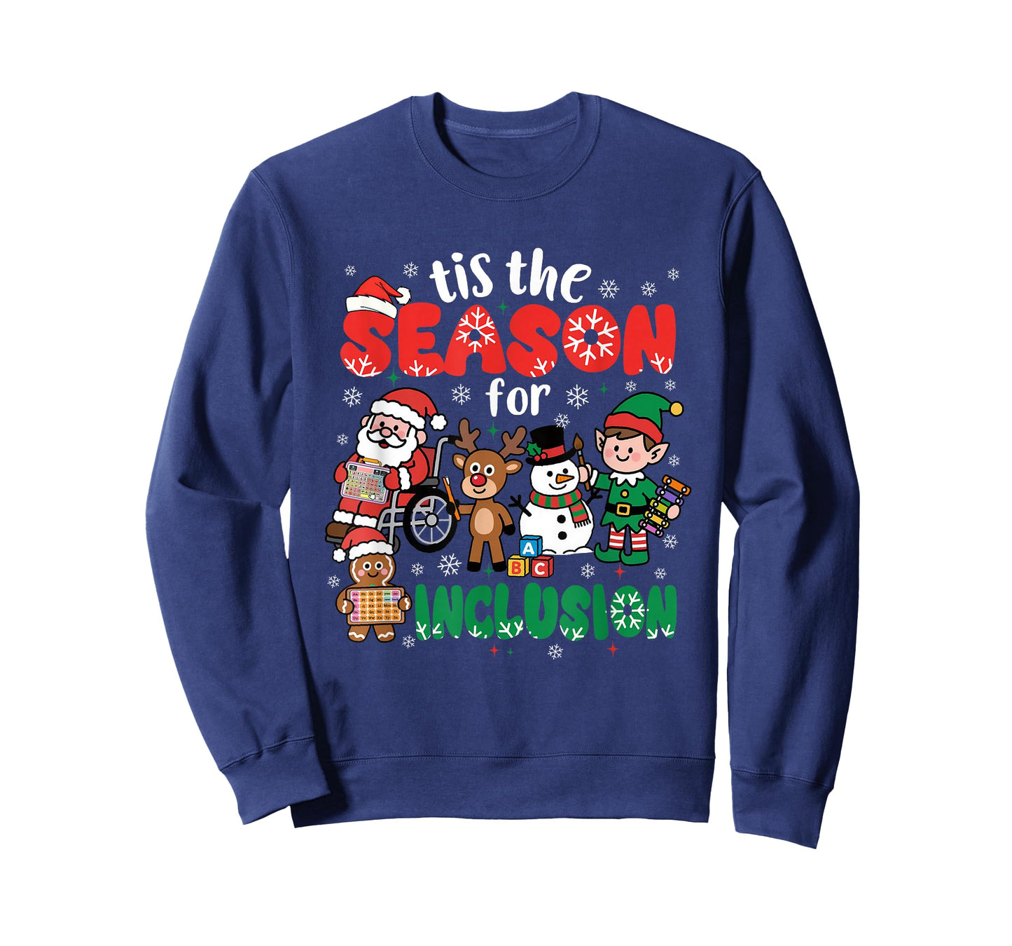 Christmas Sped Teacher Tis The Season for Inclusion Women T-Shirt