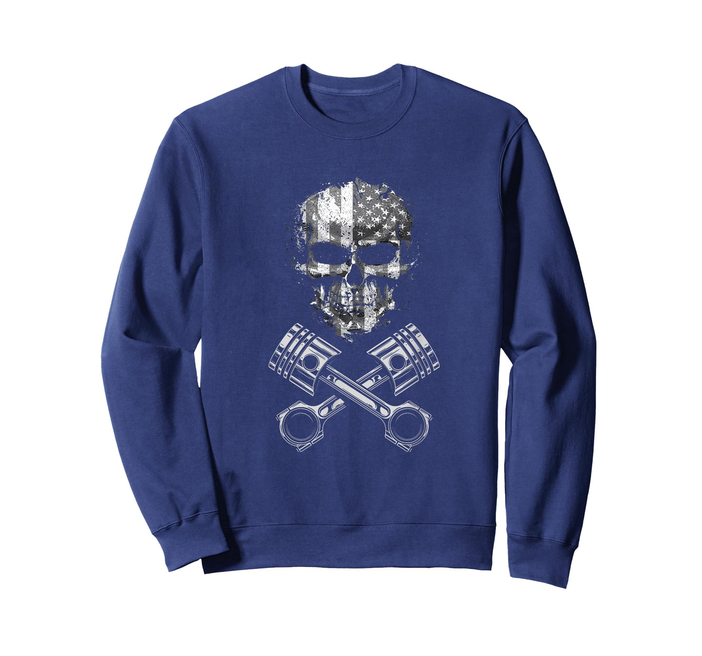 Motorcycle Apparel - American Flag Skull Biker Motorcycle Women Kids Men T-Shirt